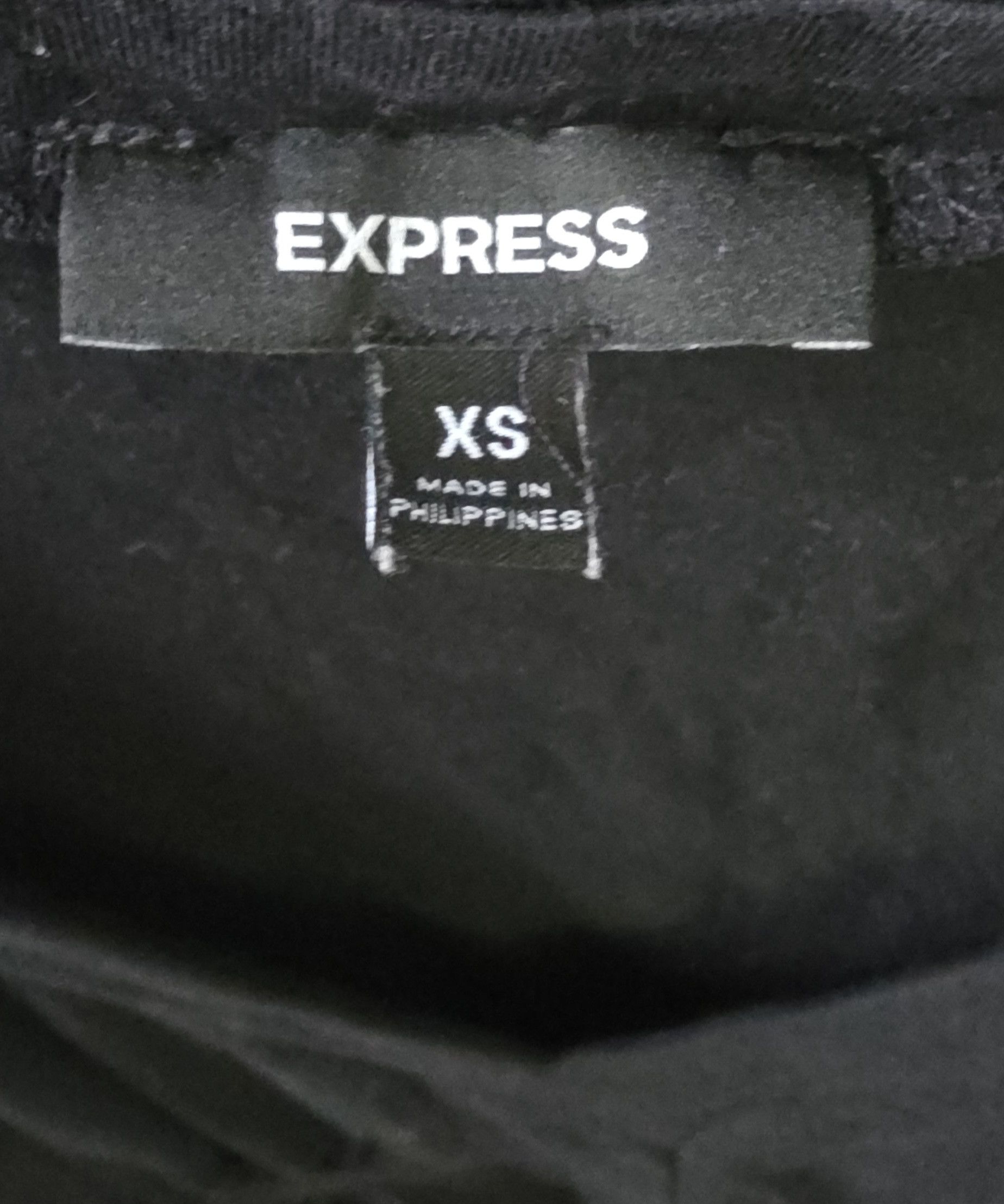 Express Express Black Dress Vneck Flutter Sleeve Rhinestones XS Size XS / US 0-2 / IT 36-38 - 3 Thumbnail