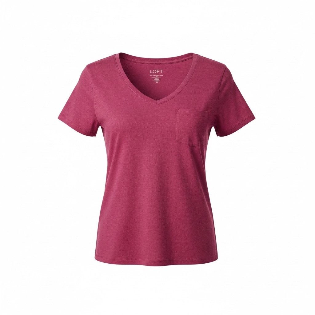 Loft LOFT Vintage Soft Tee Women’s XS (0–2) Red Short Sleeve Size XS / US 0-2 / IT 36-38 - 1 Thumbnail