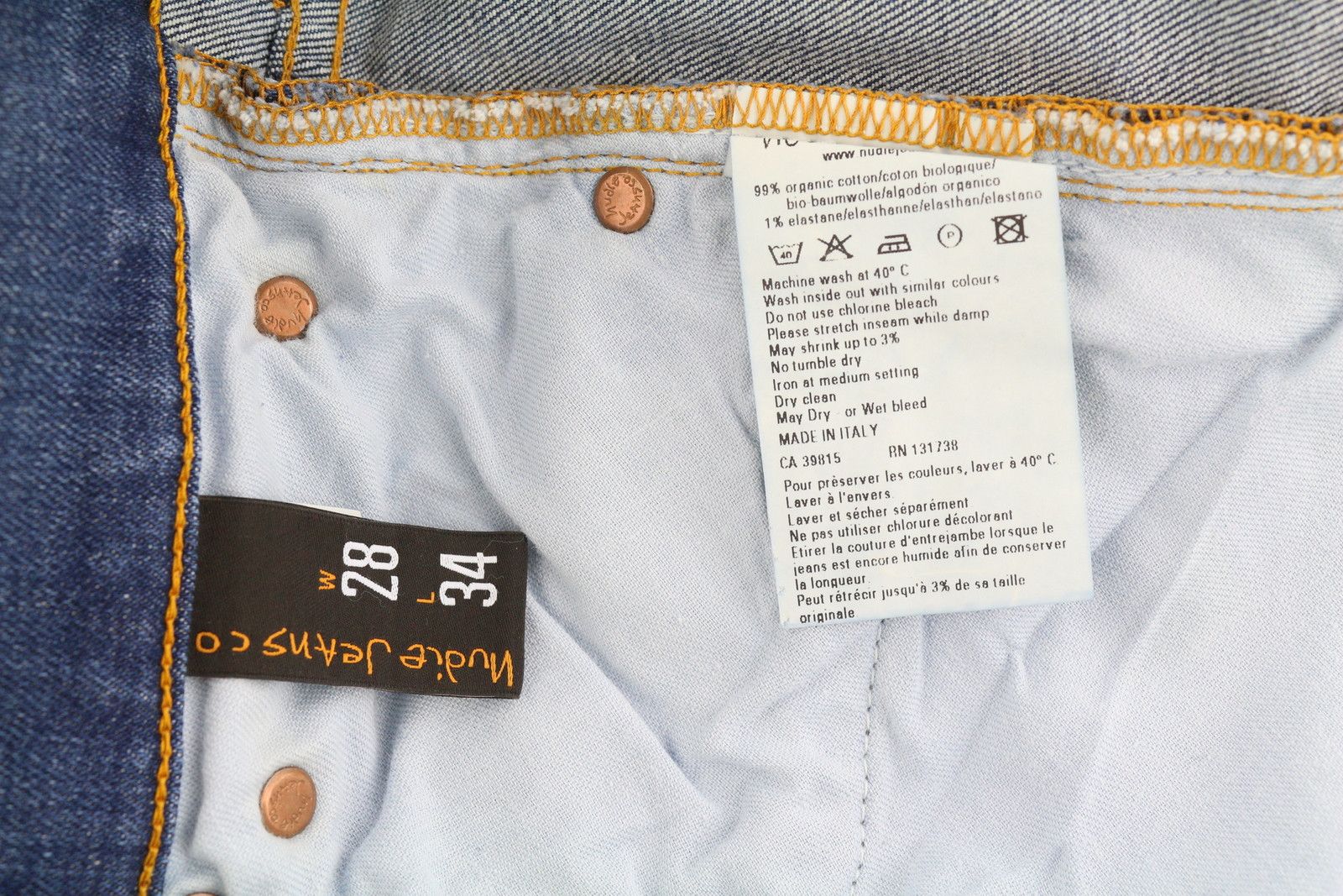 Nudie Jeans TUBE KELLY W28 Washed Denim Blue Zip Organic Shorts 83836 Size US 28 / EU 44 - 5 Thumbnail