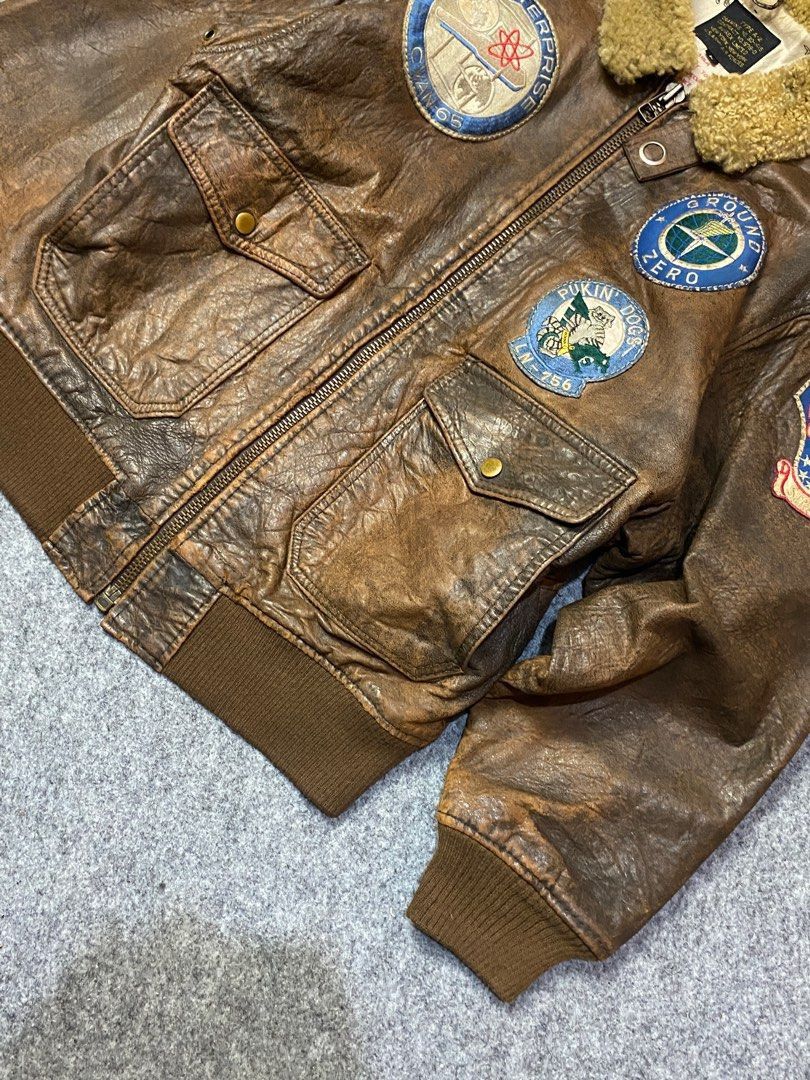 Avirex Avirex G-1 leather jacket 80 style amargedon style Size US L / EU 52-54 / 3 - 5 Thumbnail