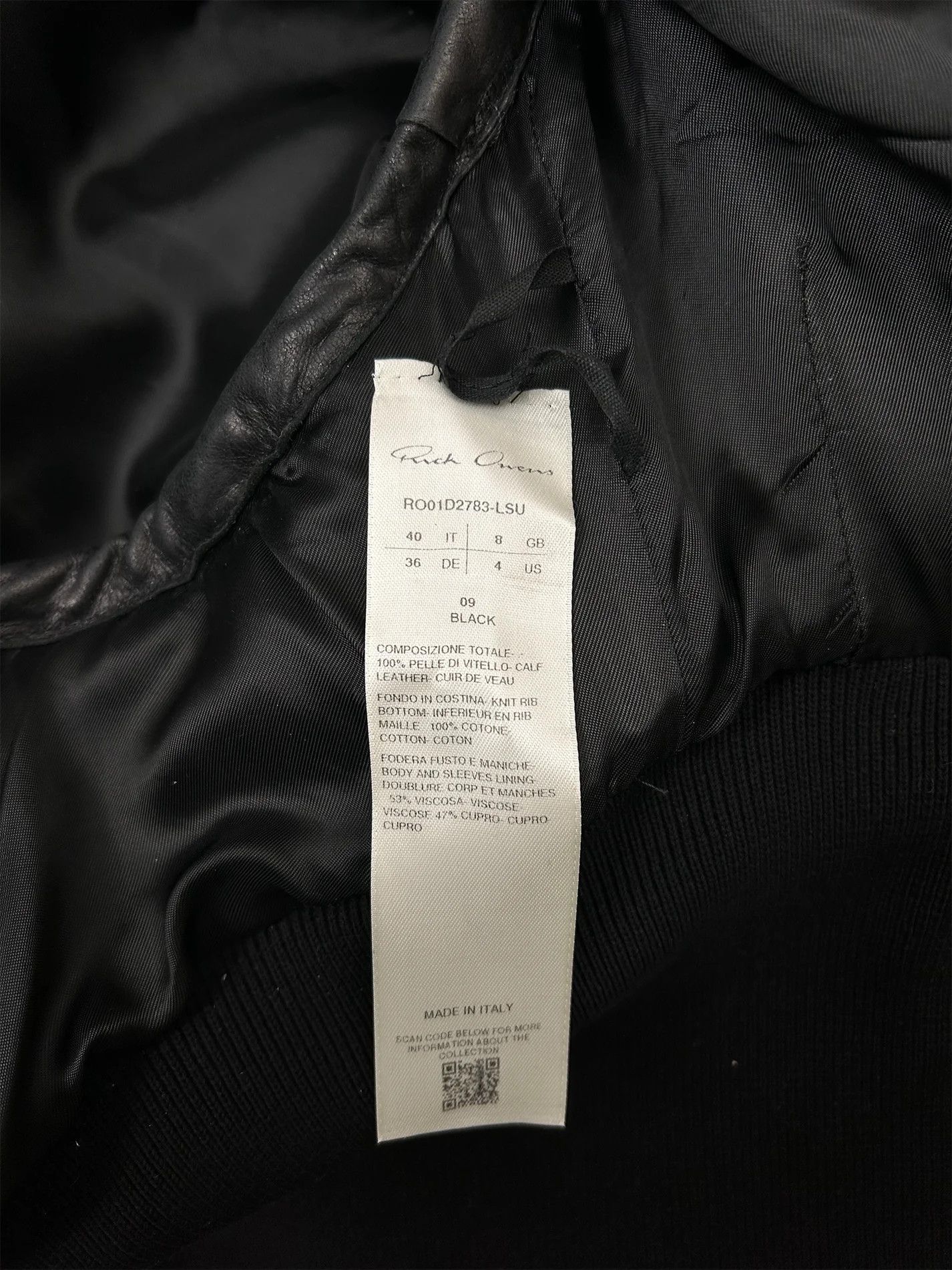 Rick Owens Lido Flight Anubis Leather Jacket Size S / US 4 / IT 40 - 4 Thumbnail
