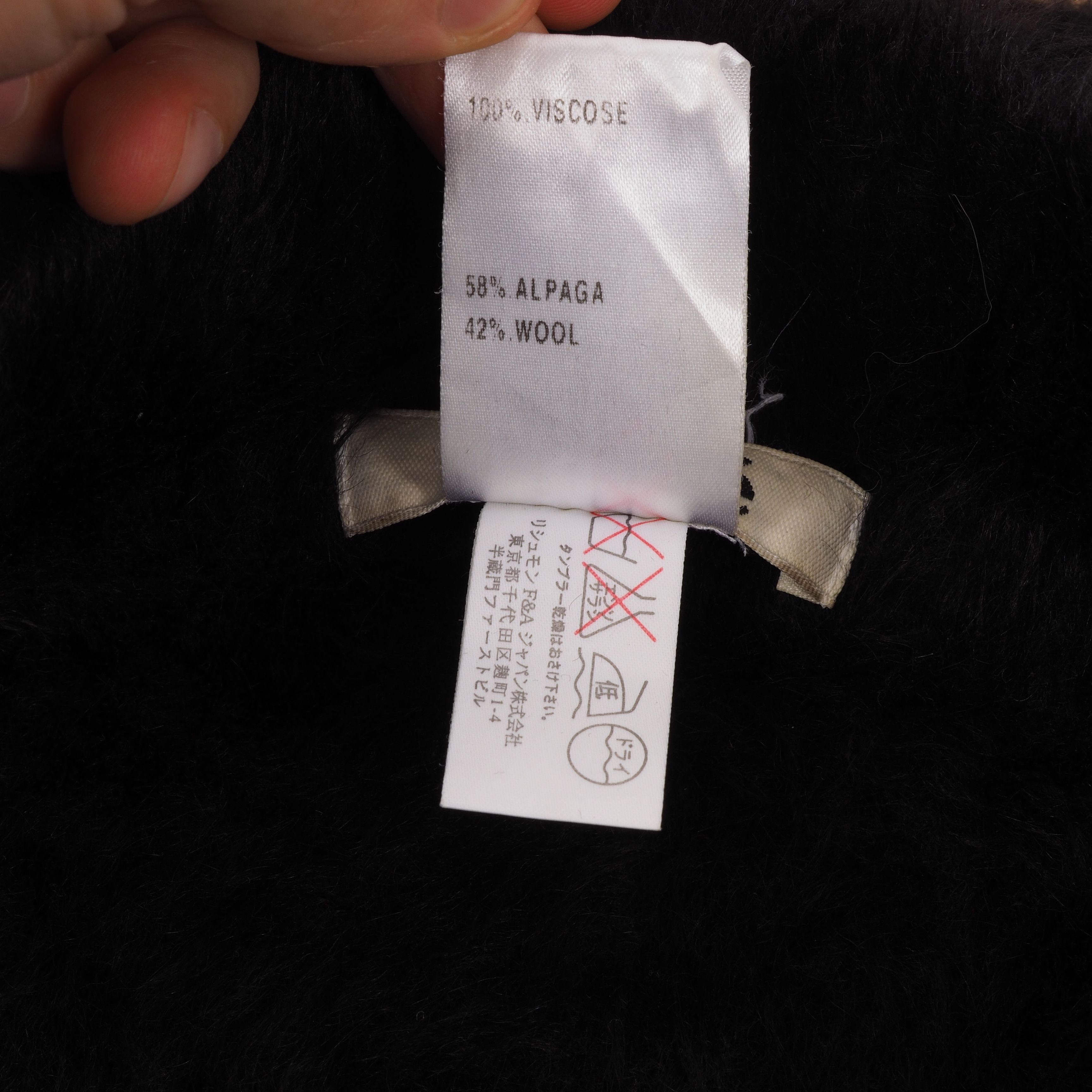 Chloe CHLOE Vintage Women's Black Alpaca Wool Jacket Size S / US 4 / IT 40 - 7 Thumbnail