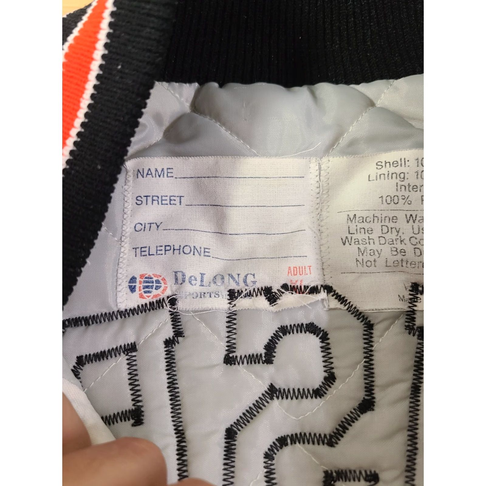Vintage VINTAGE DeLong Pennsbury Falcons Bomber Jacket Men's XL White Nylon Lined Polyester 80s 90s Pockets Regular Coat/Jacket Mens Size US XL / EU 56 / 4 - 5 Thumbnail