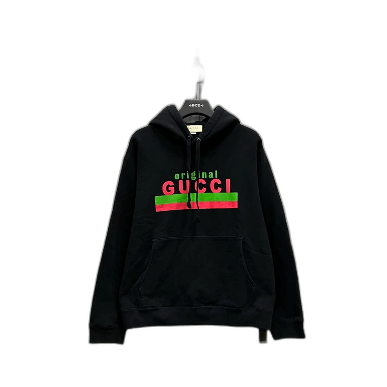 Gucci Gucci Logo Hooded Sweatshirt with Stripes Size US L / EU 52-54 / 3 - 1 Thumbnail