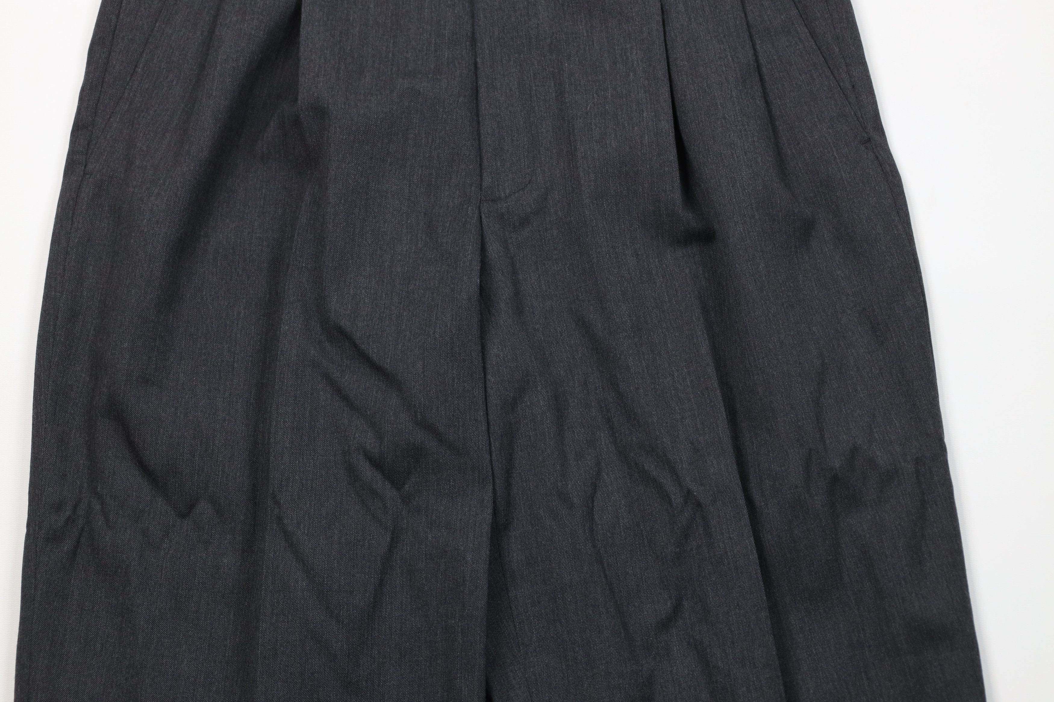 Vintage 90s Eddie Bauer Pleated Cuffed Wool Chino Pants Gray