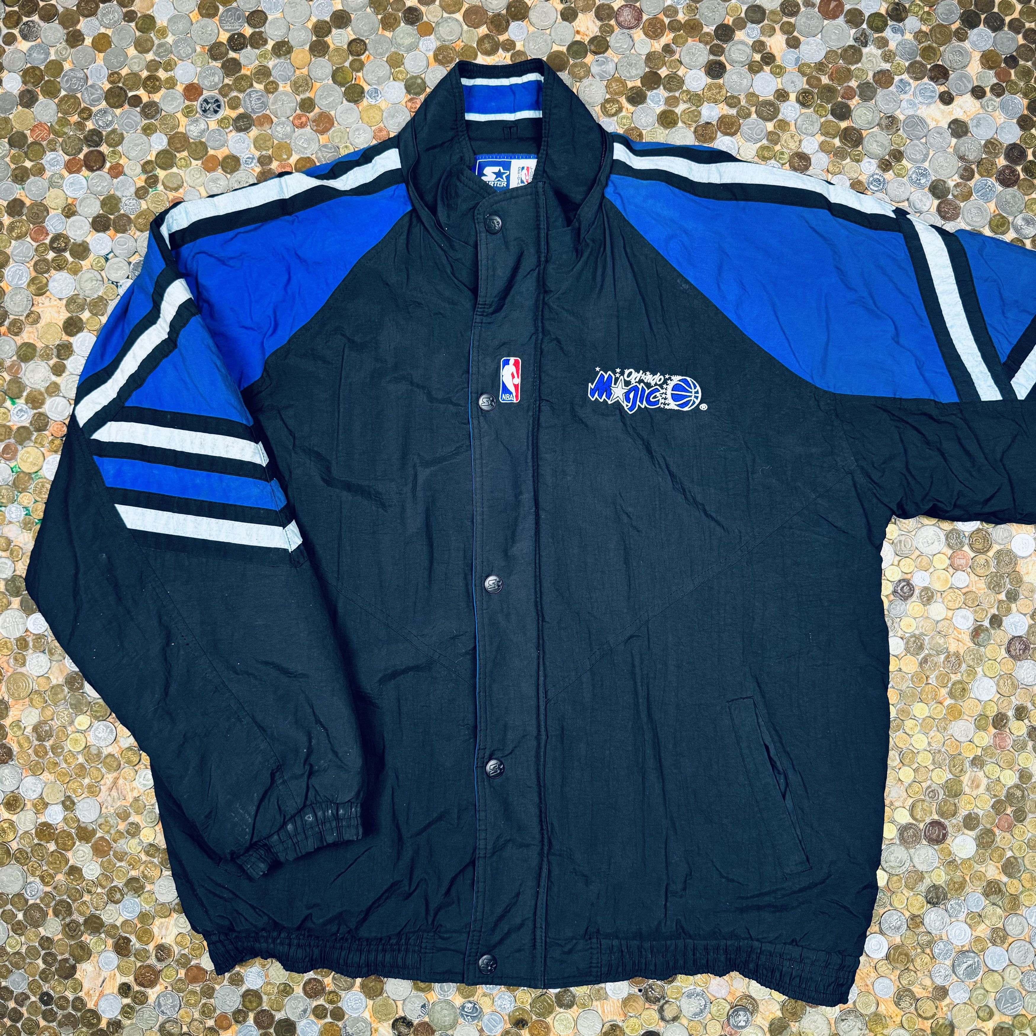 image of Vintage Nba Orlando Magic Team Light Zip Jacket 90's in Navy Blue, Men's (Size 2XL)