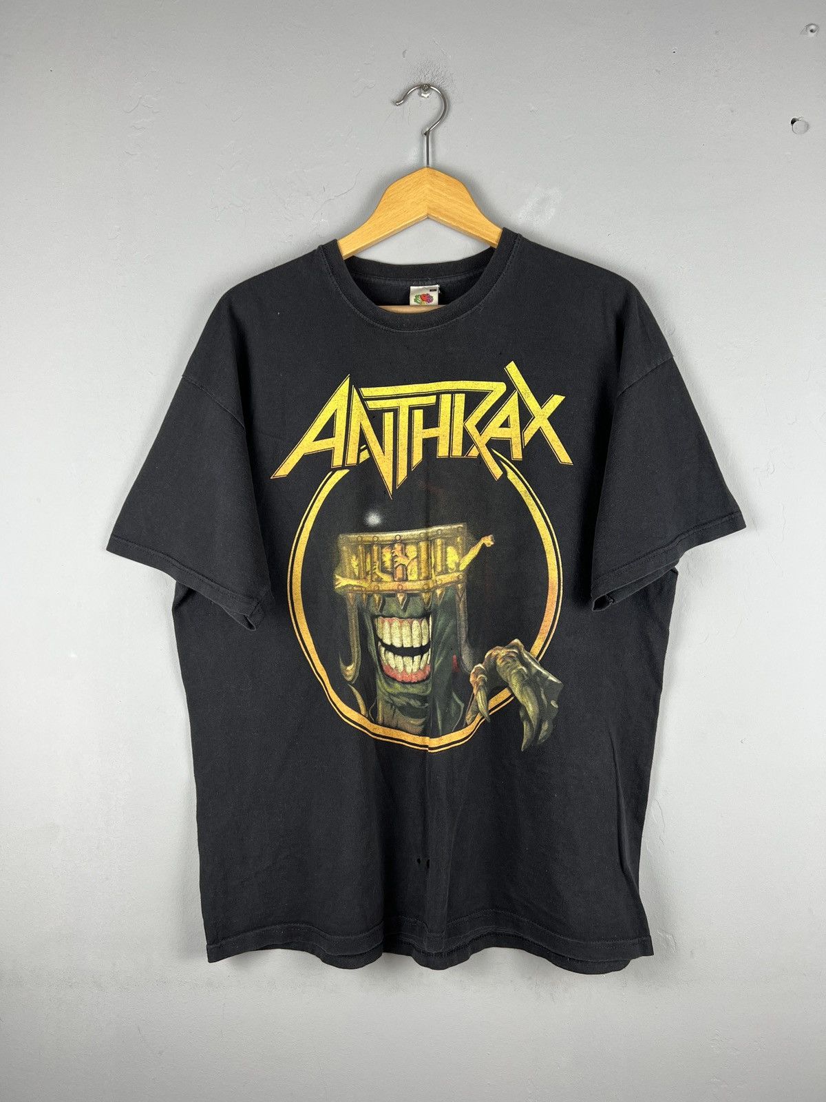 Band Tees Vintage distressed tour tee ANTRAX 2012 trashed style tshirt Size US XL / EU 56 / 4 - 1 Thumbnail