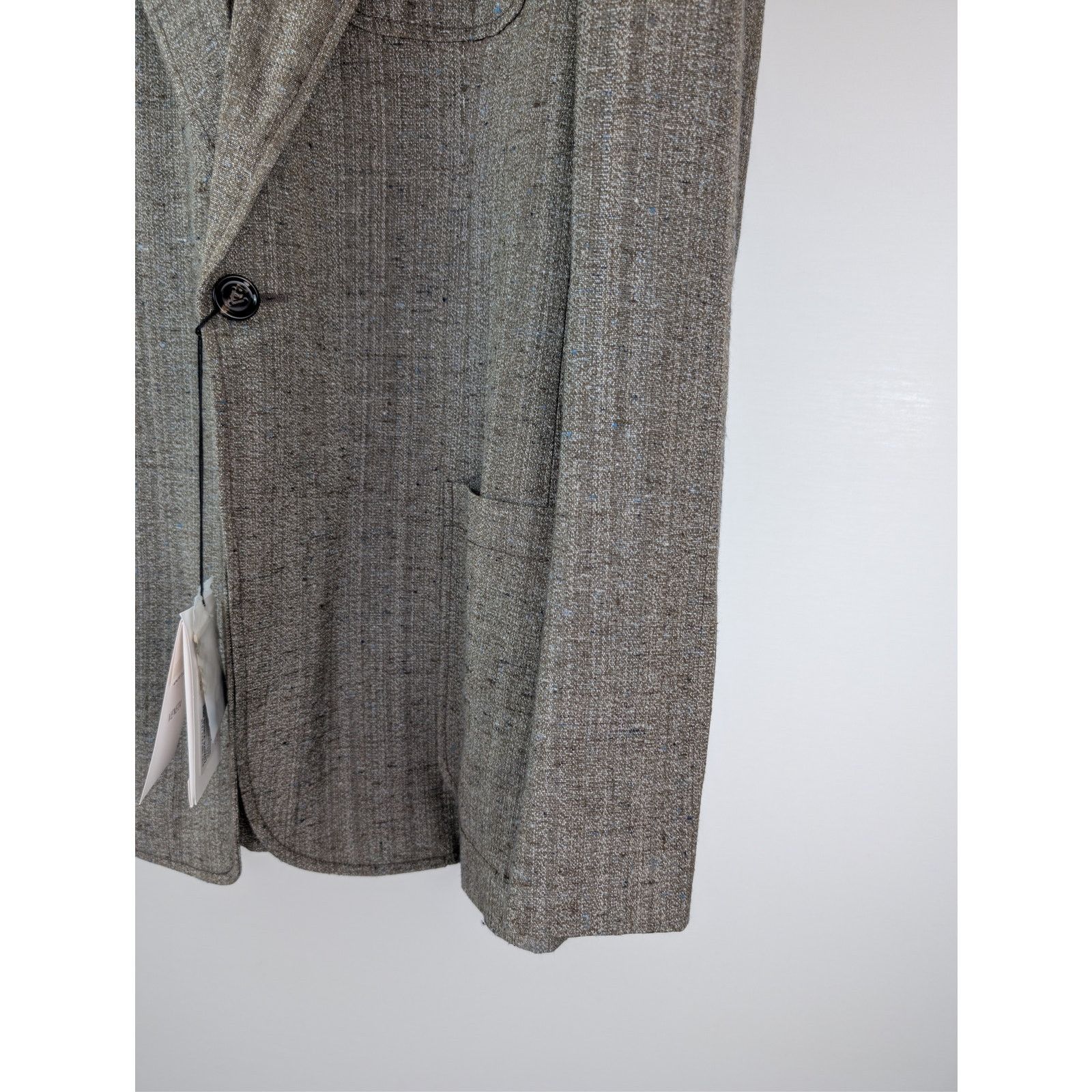 Bottega Veneta o1rshd1 Knotted Melange Viscose-Silk Jacket in Brown / White Size US M / EU 48-50 / 2 - 5 Thumbnail