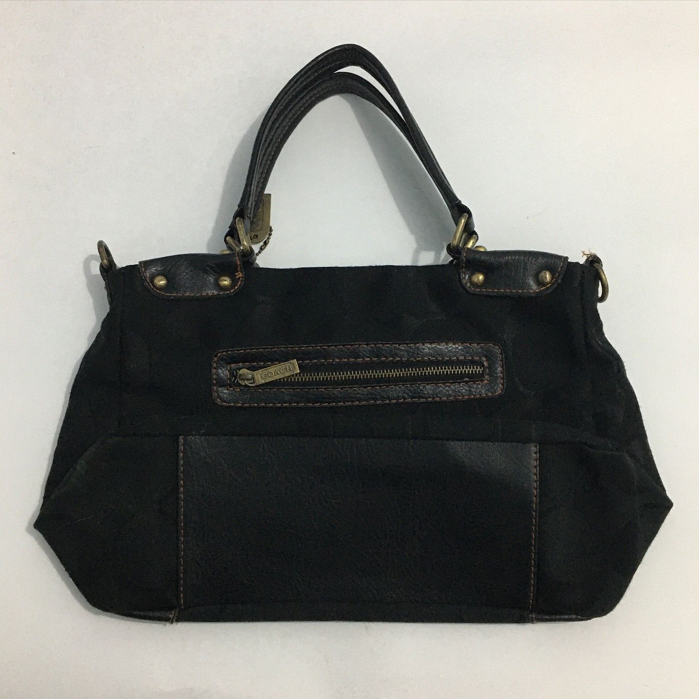 Coach Coach Poppy Canvas Leather Monogram Handbag Size ONE SIZE - 2 Thumbnail