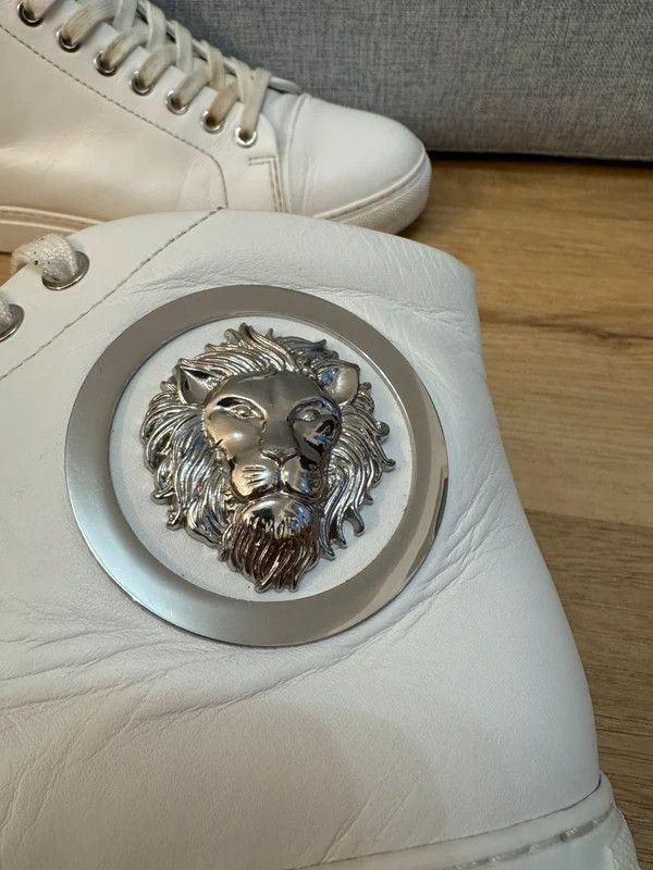 Versus Versace Versace Versus Lion High Top Leather Sneakers White 41 Size US 8 / EU 41 - 8 Thumbnail