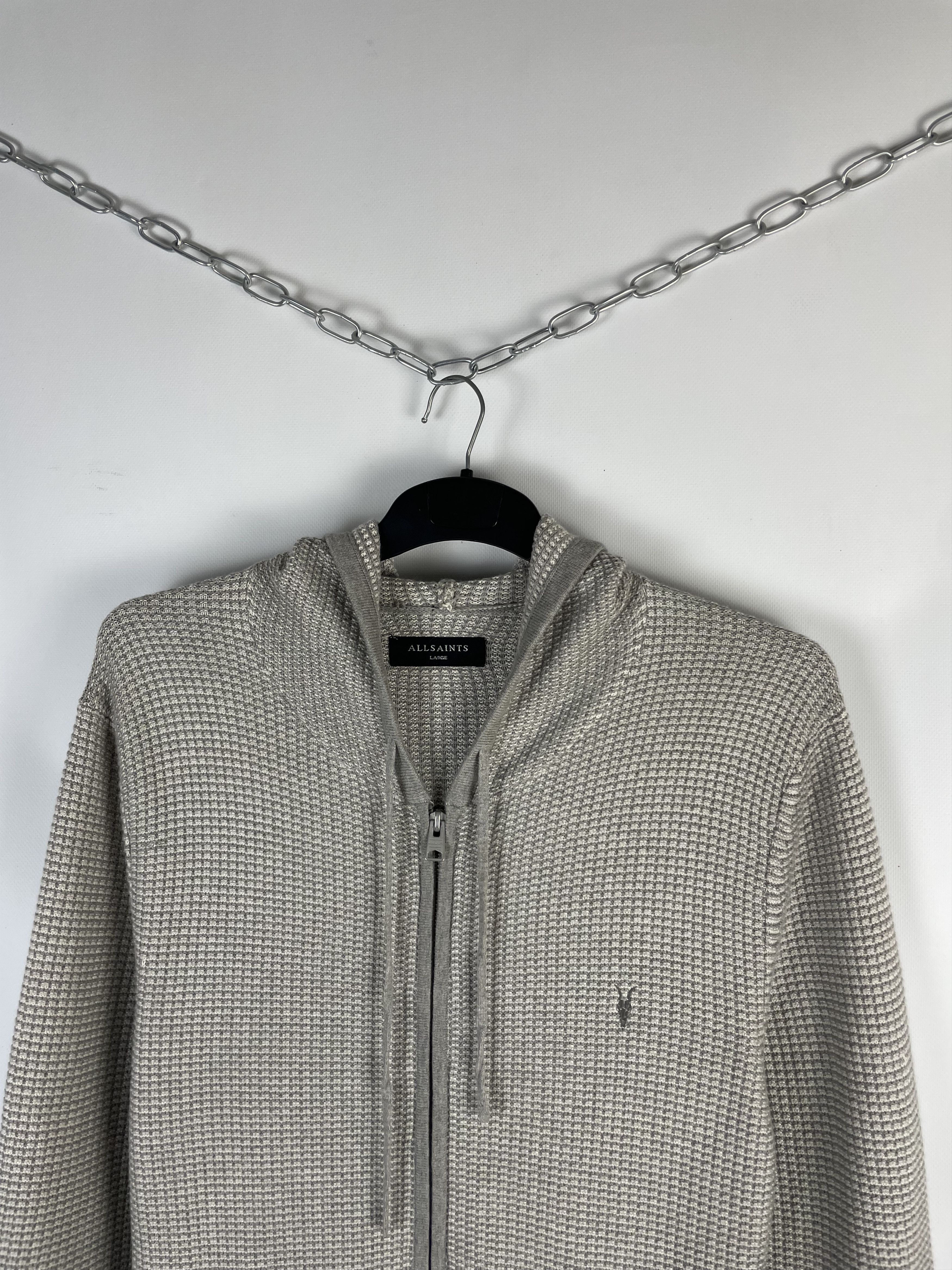 Allsaints Vintage Allsaints Knit Zip Hoodie Size US L / EU 52-54 / 3 - 3 Thumbnail