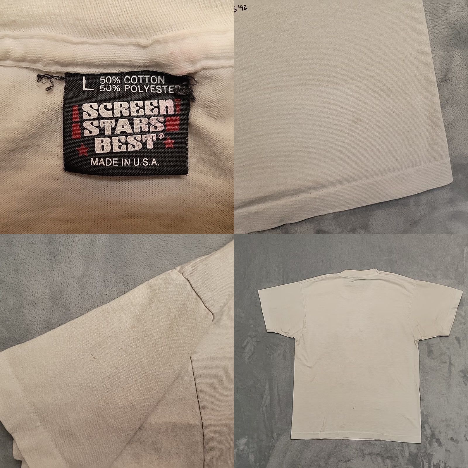 Vintage VTG Cats Shirt Men L 90s Cats Hearts Made In USA Single Stitch Harris Paintables Shirt Mens White Graphic Print Cat Hearts 90s Vintage Gift Size US L / EU 52-54 / 3 - 8 Thumbnail