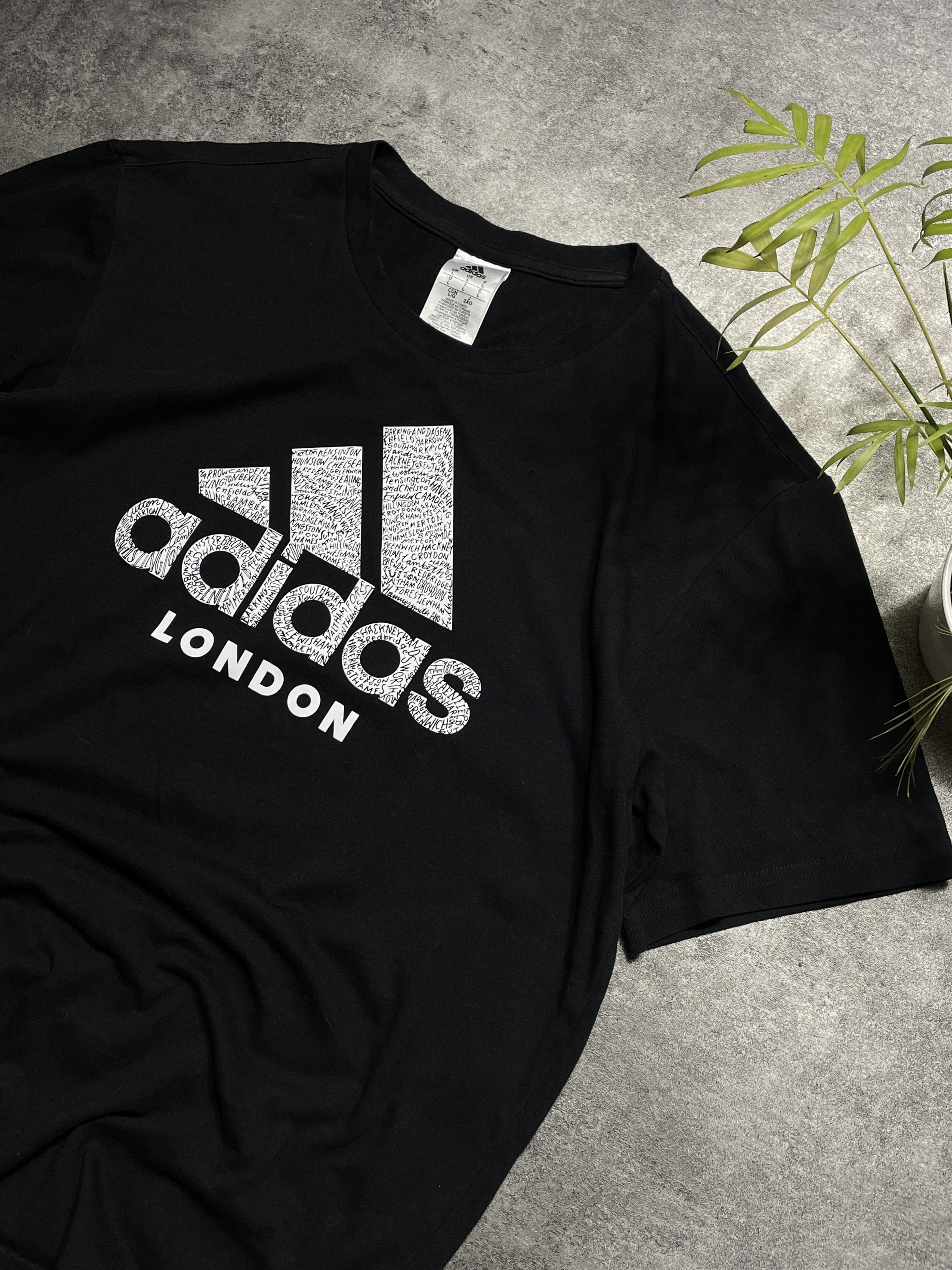 Adidas × Vintage Adidas London T-Shirt Big Logo Spellout Hype Streetwear Size US L / EU 52-54 / 3 - 2 Thumbnail