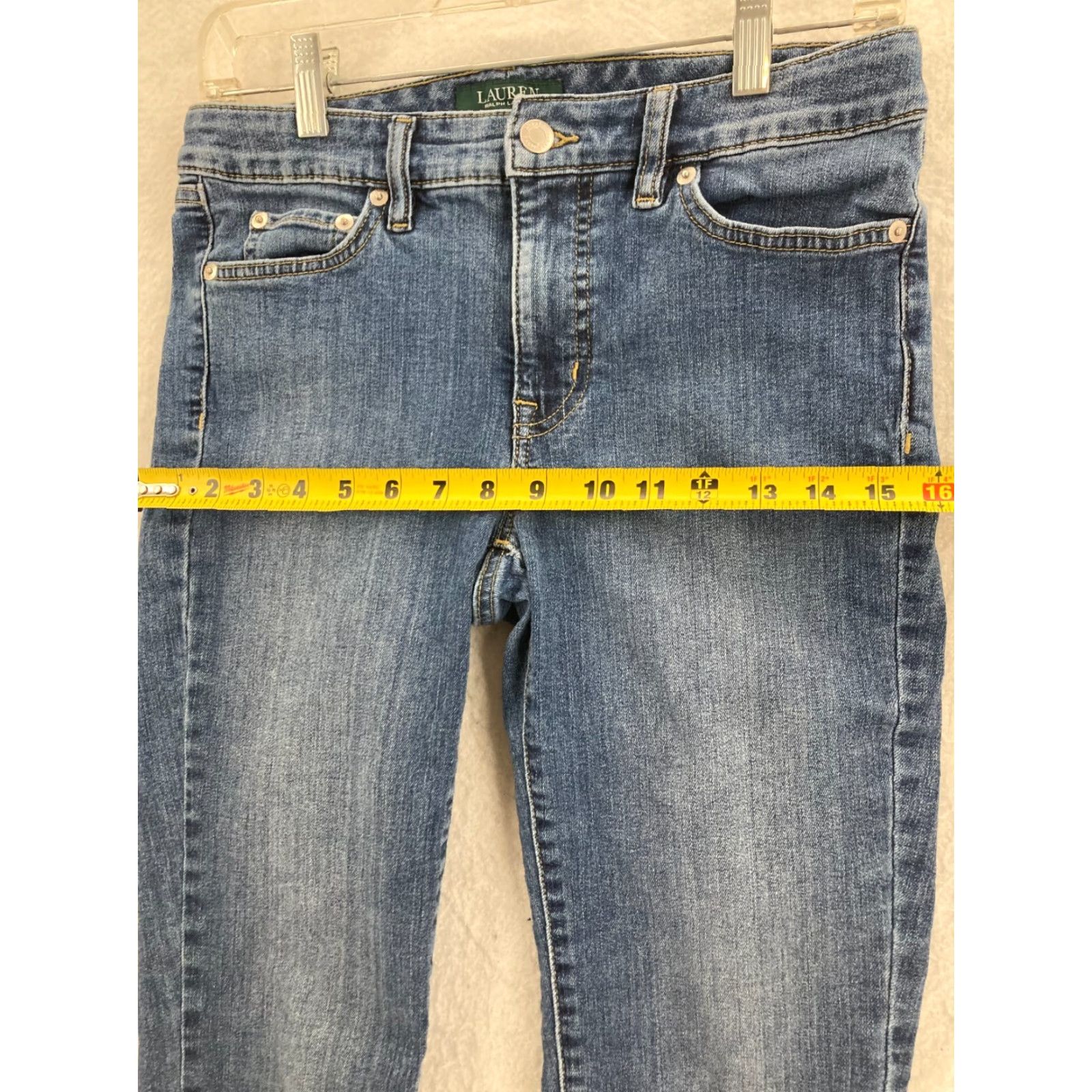Ralph Lauren Lauren Ralph Lauren Jeans Womens 4 Classic Crop Straight Blue Dark Blue Denim Size 27" / US 4 / IT 40 - 3 Thumbnail
