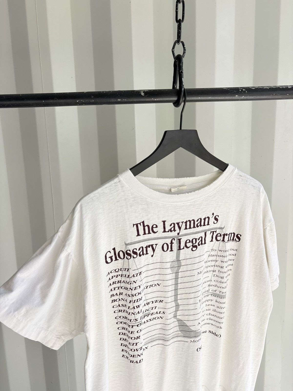 Vintage Vintage Lawyer Terms Shirt Faded Distressed Grunge Band Boxy Size US XL / EU 56 / 4 - 4 Thumbnail