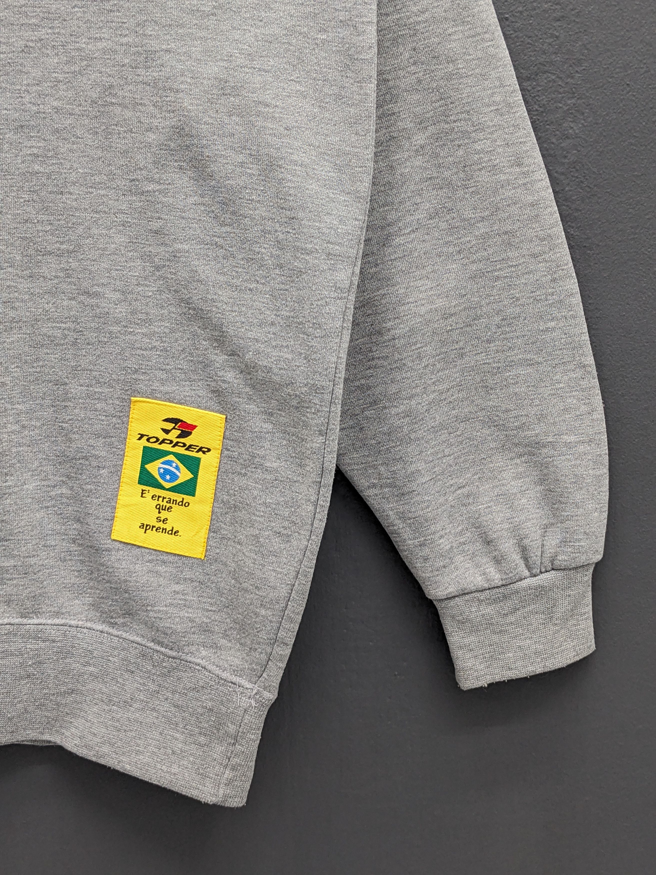 Vintage Vintage 1990 Topper Brasil Football País do Futebol Crewneck Size US XL / EU 56 / 4 - 6 Thumbnail