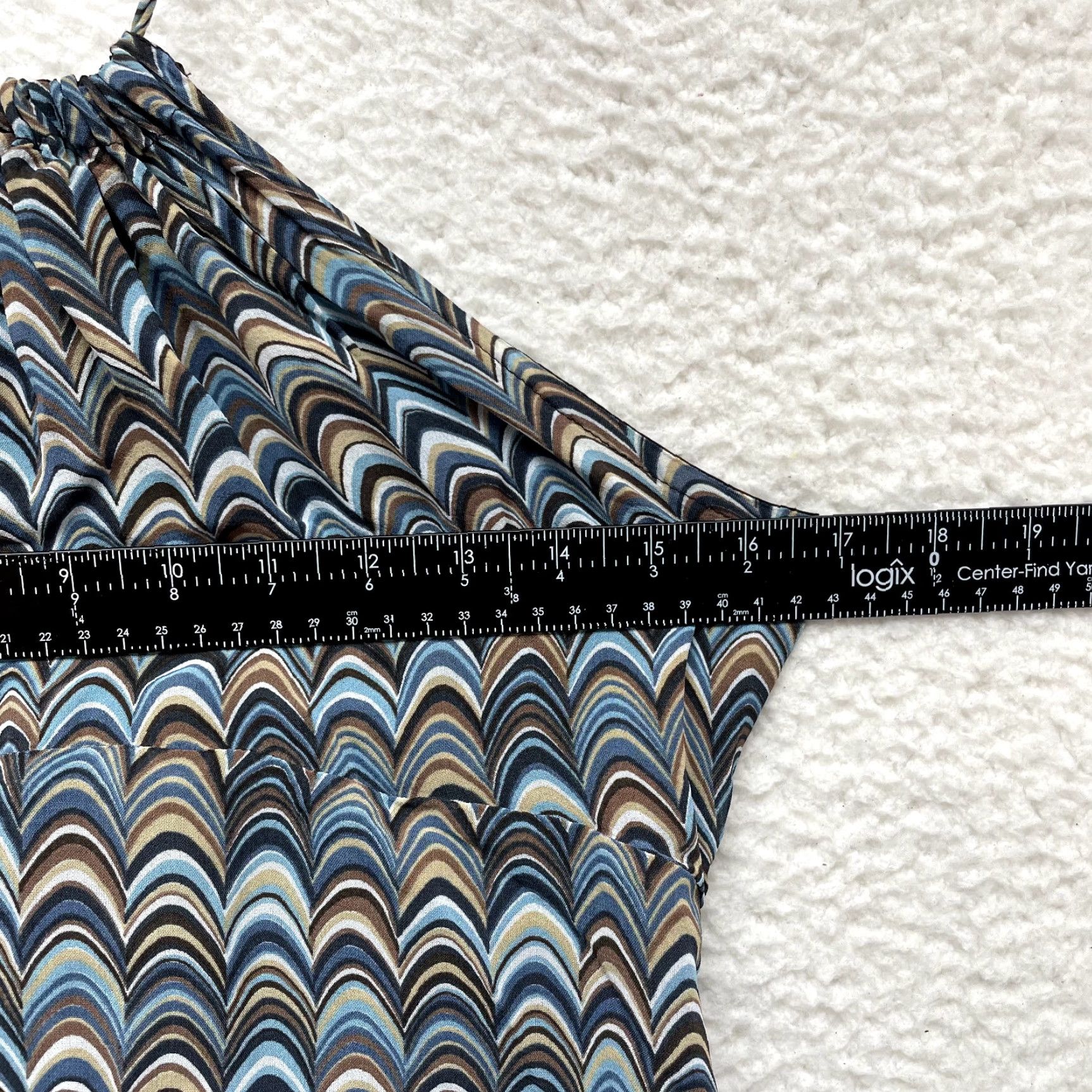 Vintage Vintage Halter Mini Dress Mod GoGo 60s 90s Retro Festival Brown Blue Les Petites M Womens Size M / US 6-8 / IT 42-44 - 7 Thumbnail