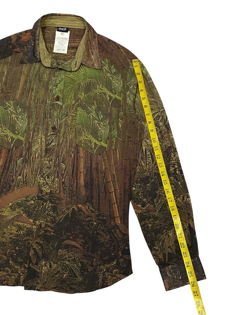 Vintage 90s D&G Safari Print Paper Thin Button Ups Shirt