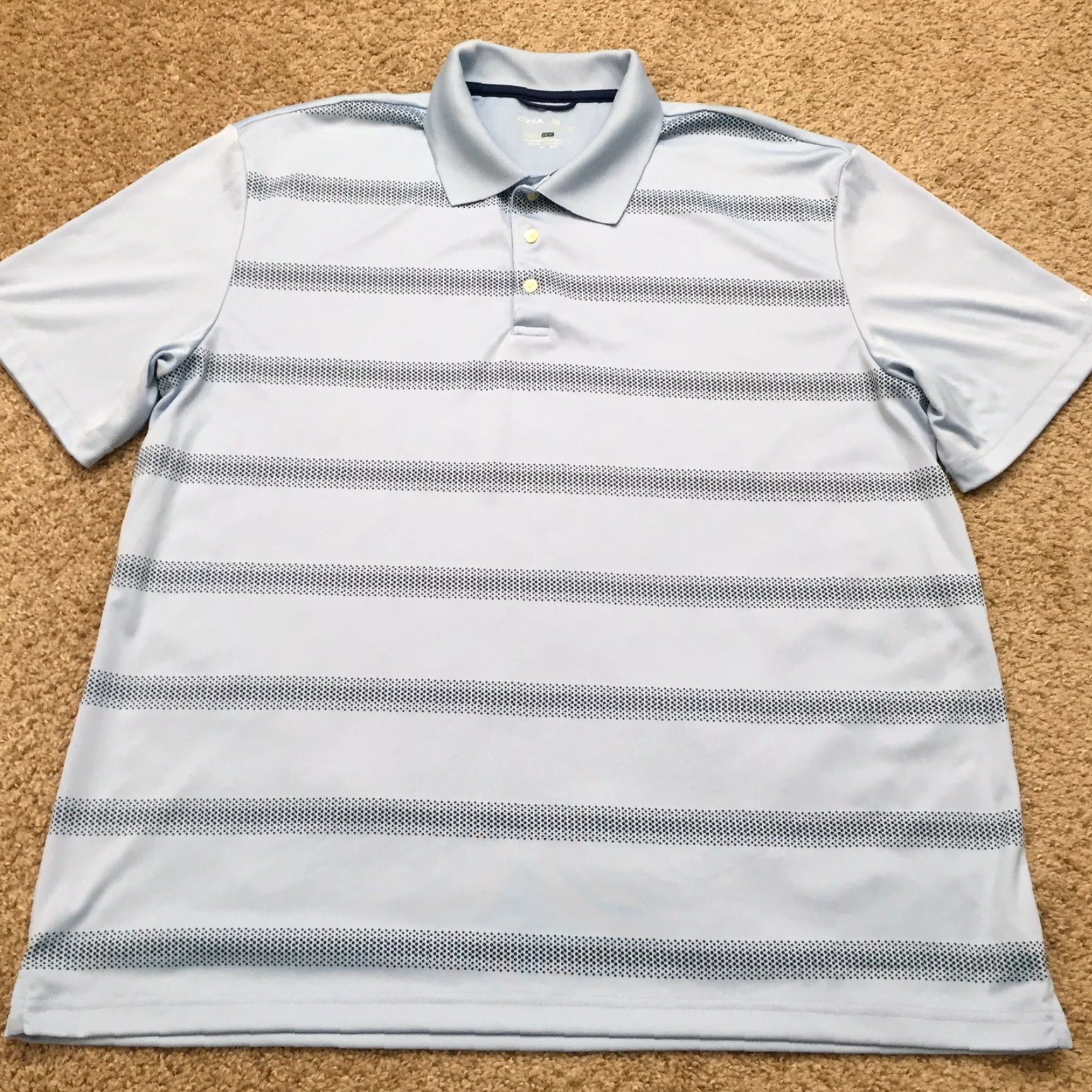 Chaps Chaps Polo Shirt Mens 2XL Short Sleeve Blue Striped Golf Collar Polo Shirt Mens Blue Striped Short Sleeve 2XL Size US XXL / EU 58 / 5 - 5 Thumbnail