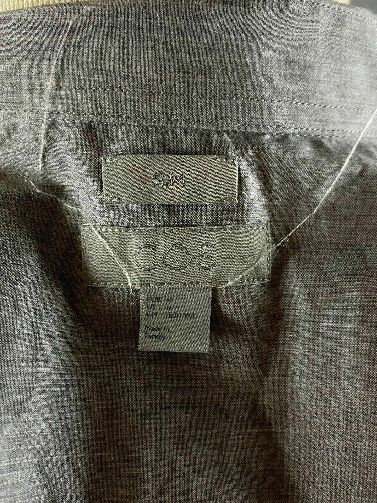 Cos Cos Gray Slim Fit Button Dowbn Dress Shirt Size 42 Size US M / EU 48-50 / 2 - 9 Thumbnail