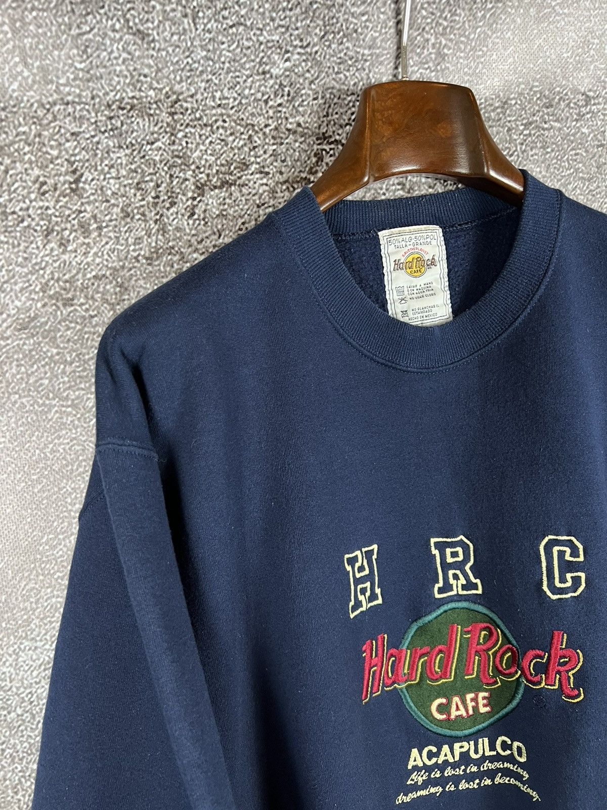 Hard Rock Cafe × Vintage 80/90s Hard Rock Cafe Acapulco Sweatshirt embroidered logo Size US L / EU 52-54 / 3 - 10 Thumbnail
