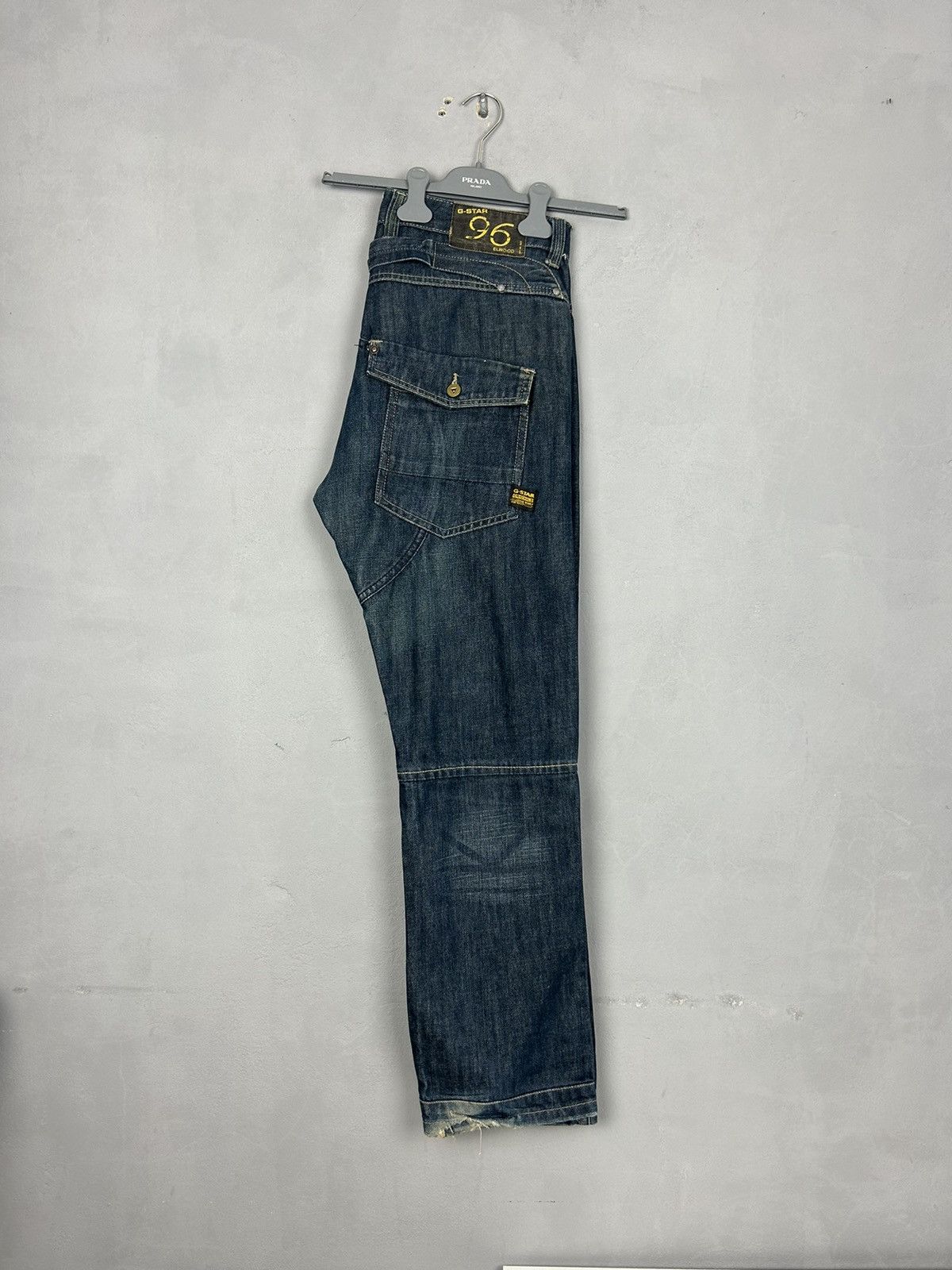 G-Star G-Star Raw Elwood 96 Jeans Distressed Denim Workwear Style Size US 35 - 8 Thumbnail