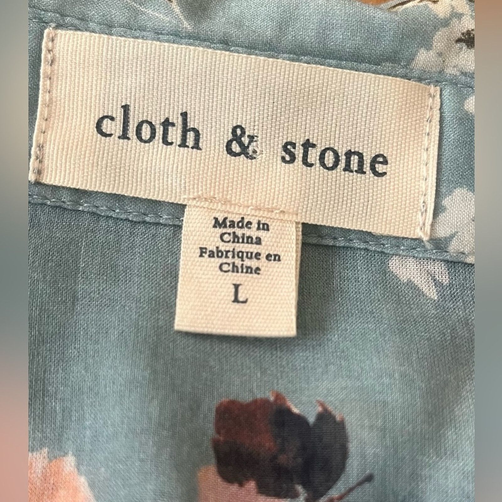 The Unbranded Brand Cloth & Stone floral print top, size Large Size L / US 10 / IT 46 - 2 Thumbnail