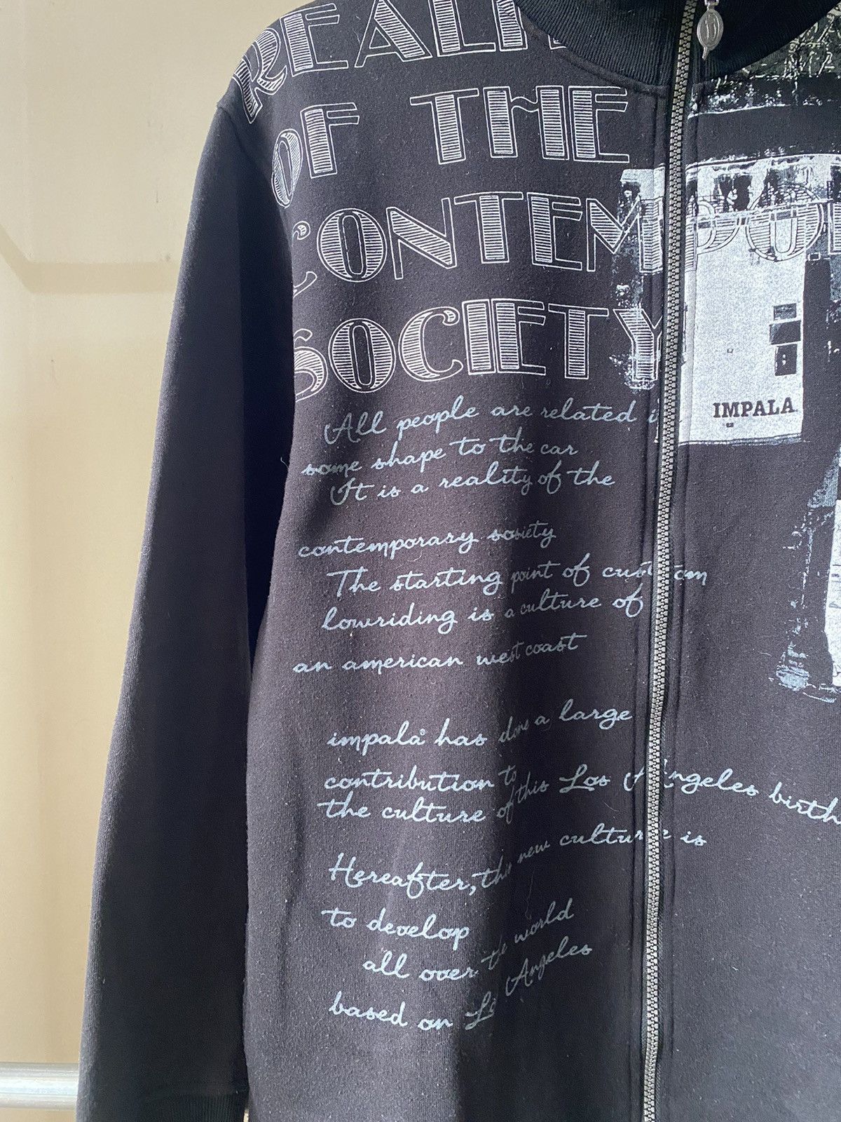 Japanese Brand IMPALA POEM WORDING ZIPPER SWEATHSIRT PUNK GRUNGE 90s Size US L / EU 52-54 / 3 - 3 Thumbnail