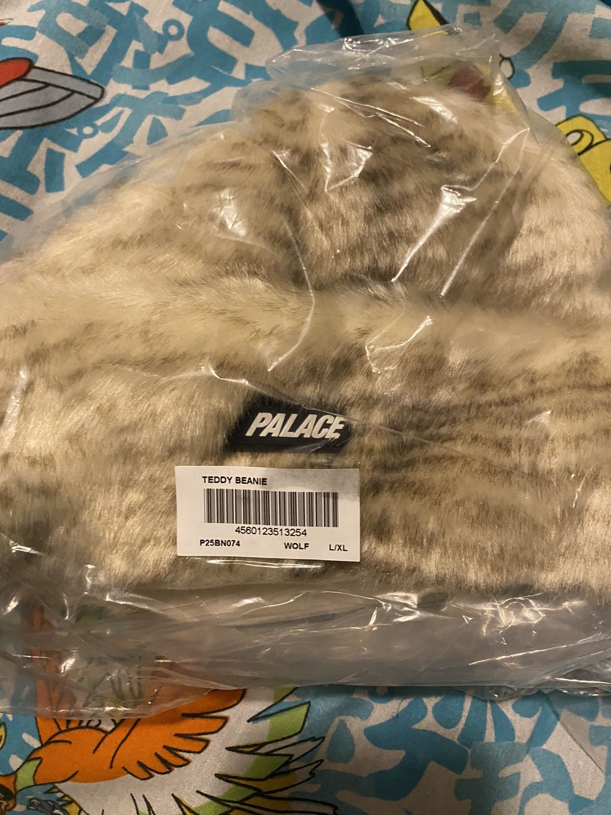 Palace Palace Teddy Beanie Ecru L/XL Size ONE SIZE - 3 Thumbnail
