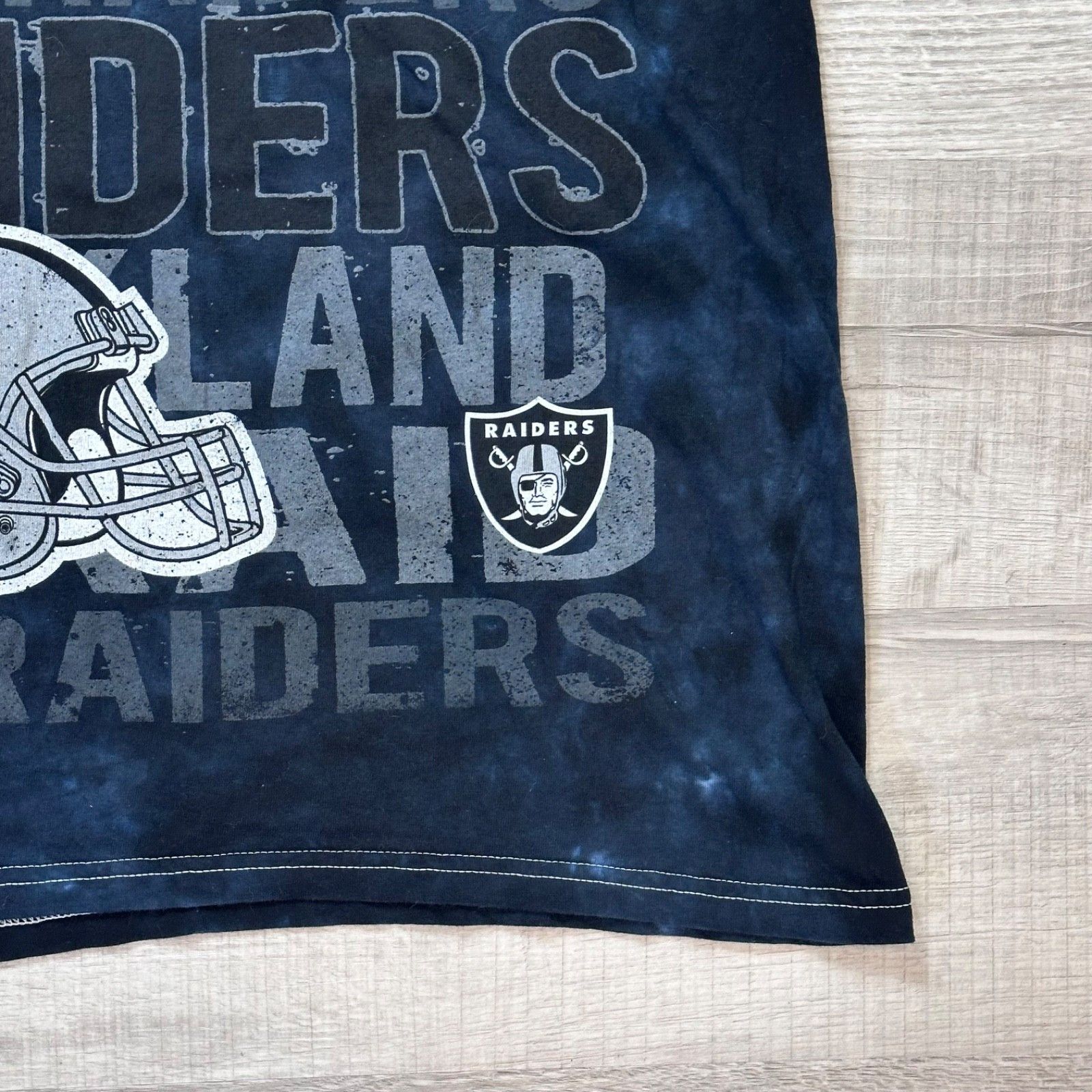 NFL Team Apparel NFL Oakland Raiders Tye Dye T-Shirt Black Y2K Size US L / EU 52-54 / 3 - 3 Thumbnail