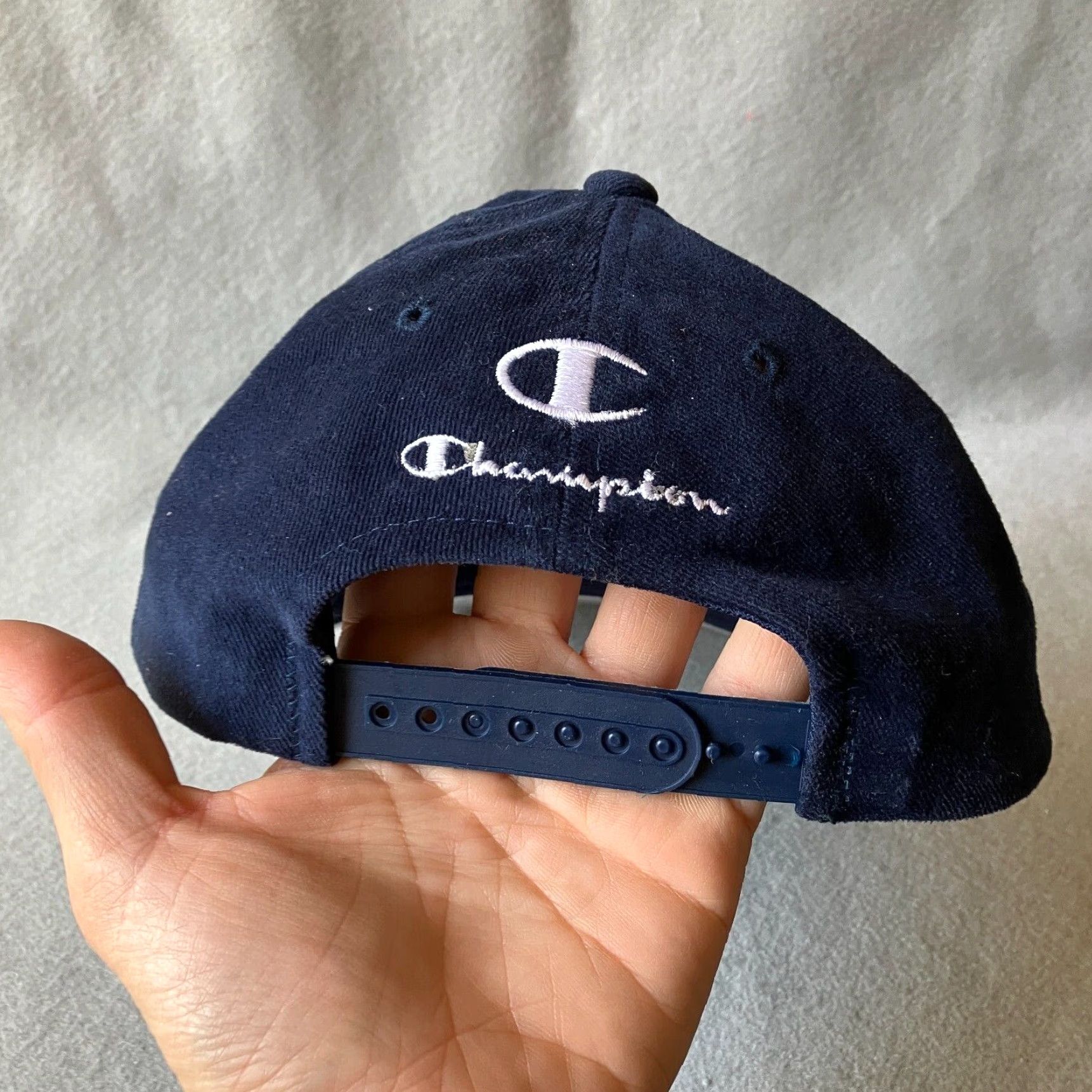 Champion Vintage Champion Snapback Hat Men's Blue 90s Outdoor Sports Casual Adjustable Twill Cap Size ONE SIZE - 5 Thumbnail