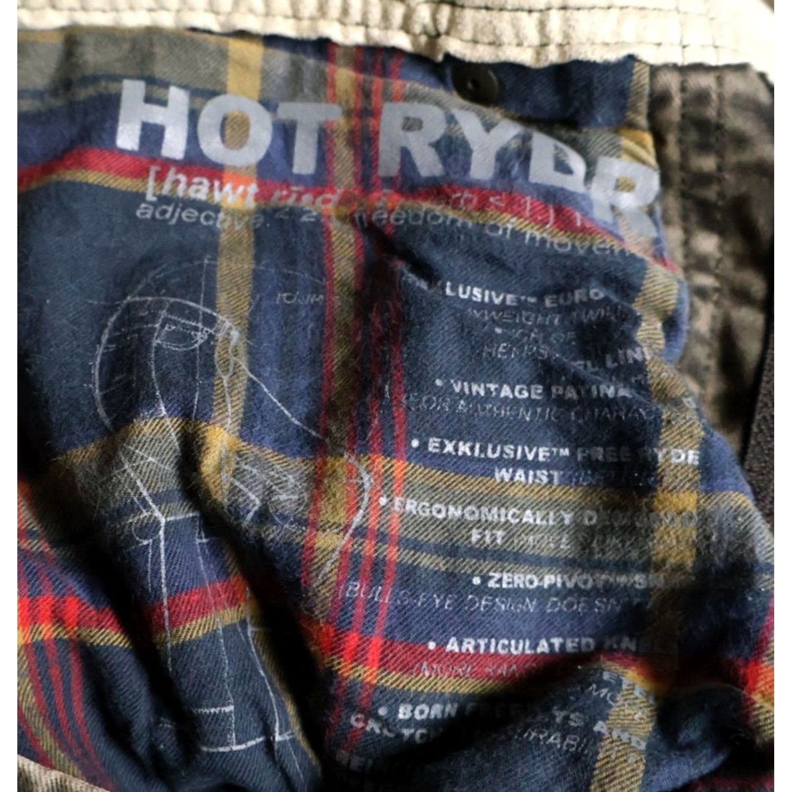 Vintage Kuhl Hot Rydr Flannel Lined Pants Men 28 x 31 Olive Green Vintage Patina Dye Chino Straight Zip Fly Stretch Casual Outdoors Size US 29 - 5 Thumbnail