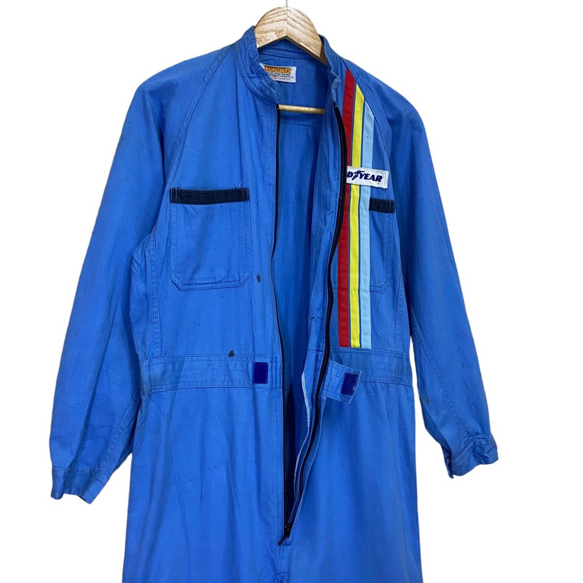 Japanese Brand Vintage Good Year Team Racing Overall Size US 35 - 4 Thumbnail