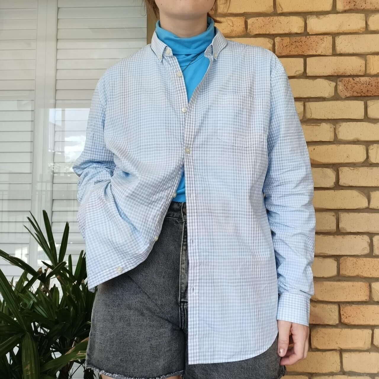 Calvin Klein Calvin Klein Shirt Size XL Mens Blue Check Button Up Size US XL / EU 56 / 4 - 1 Thumbnail