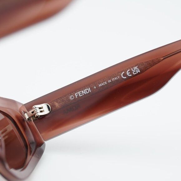 Fendi Fendi FE40163U 74S Sunglasses Striped Pink Cat Eye Frame Size ONE SIZE - 7 Thumbnail