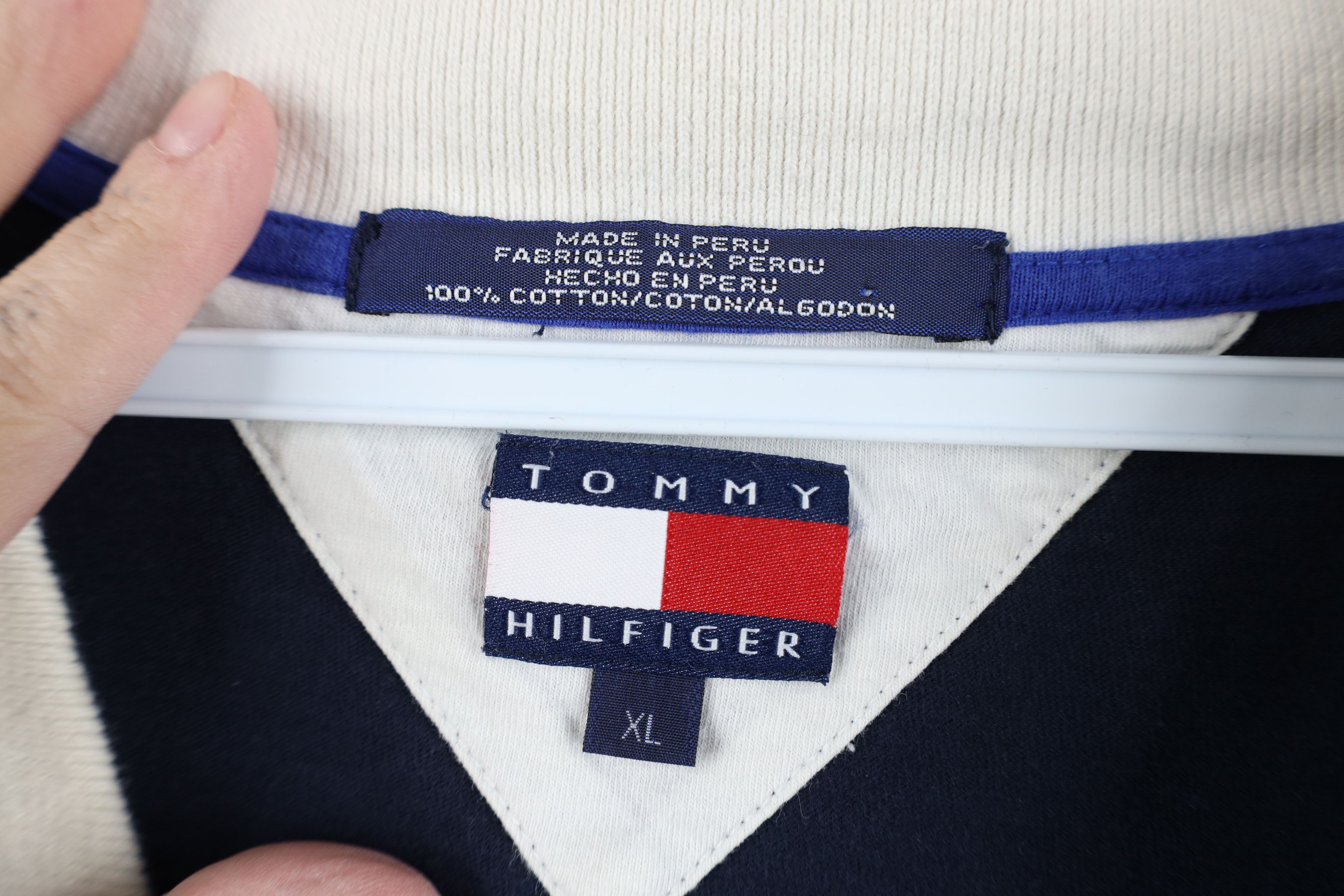 Tommy Hilfiger Vintage 90s Tommy Hilfiger Collared Soccer Jersey Shirt Size US XL / EU 56 / 4 - 7 Thumbnail