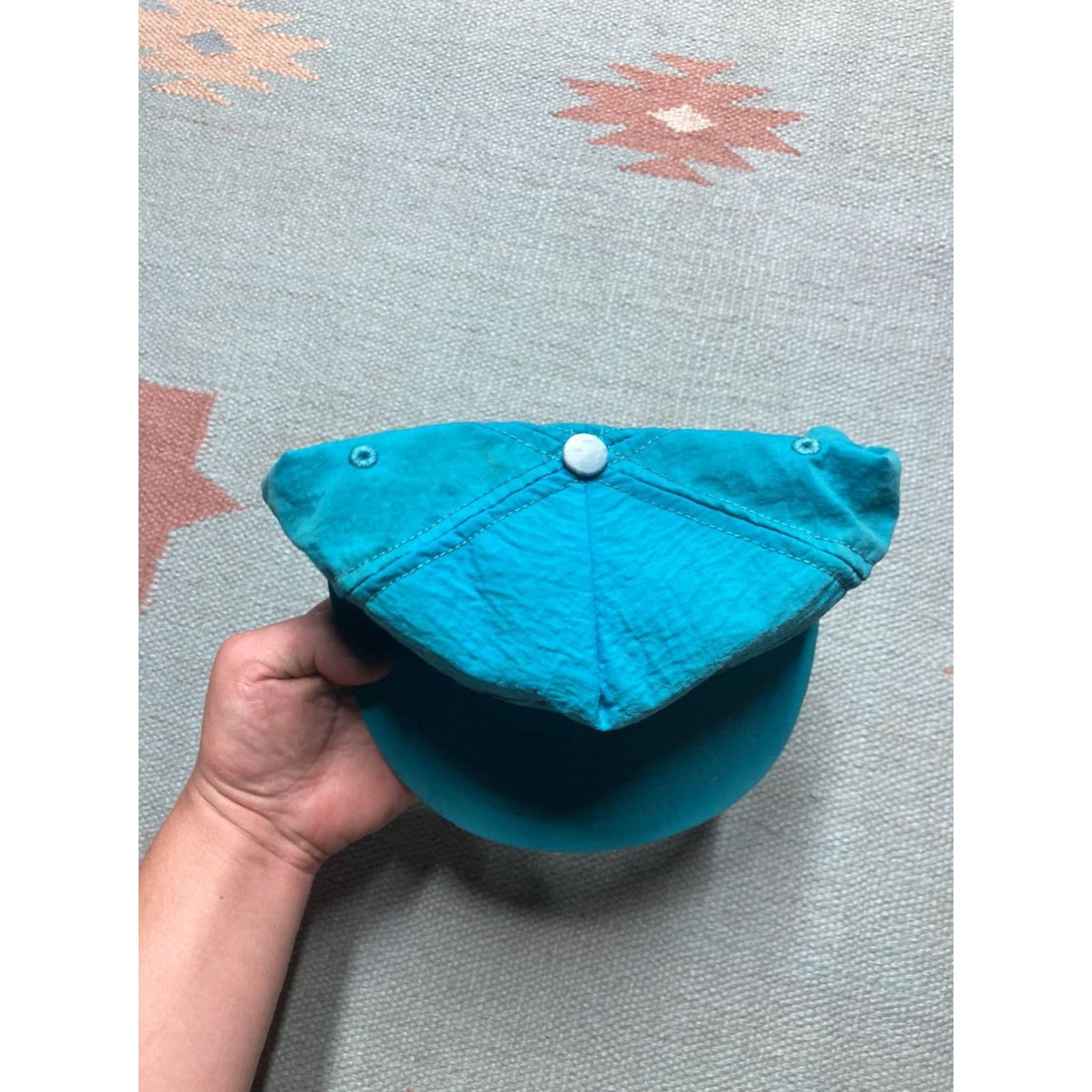 Altea VINTAGE strapback Hat cap nylon lightweight blue teal TD industrial coverings Men Adjustable Blue Strapback Nylon Light Weight Size ONE SIZE - 3 Thumbnail