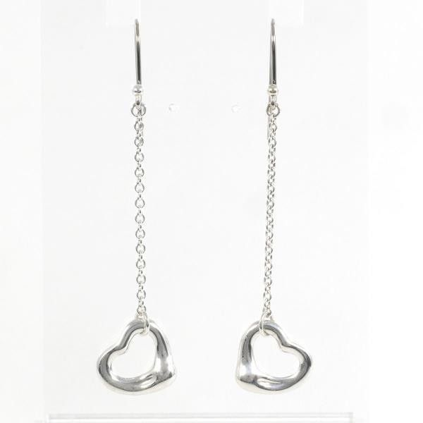 image of Tiffany Co Tiffany & Co. Open Heart Dangle Earrings in Silver, Women's