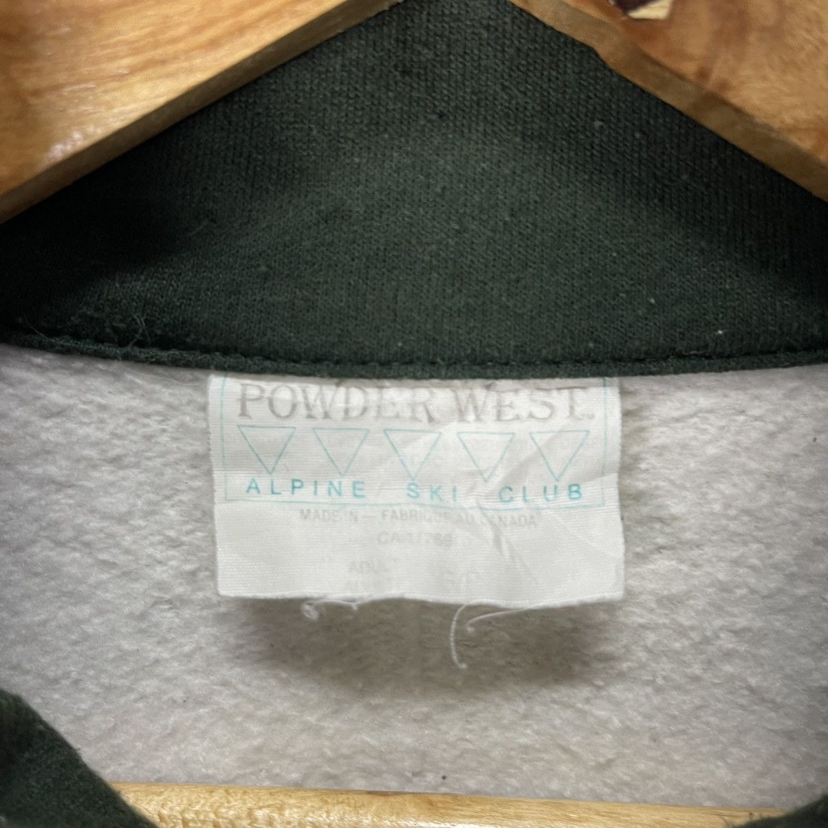 Vintage Vintage Powder West Alpine Ski Club Quarter Zip Sweatshirt Size US L / EU 52-54 / 3 - 8 Thumbnail