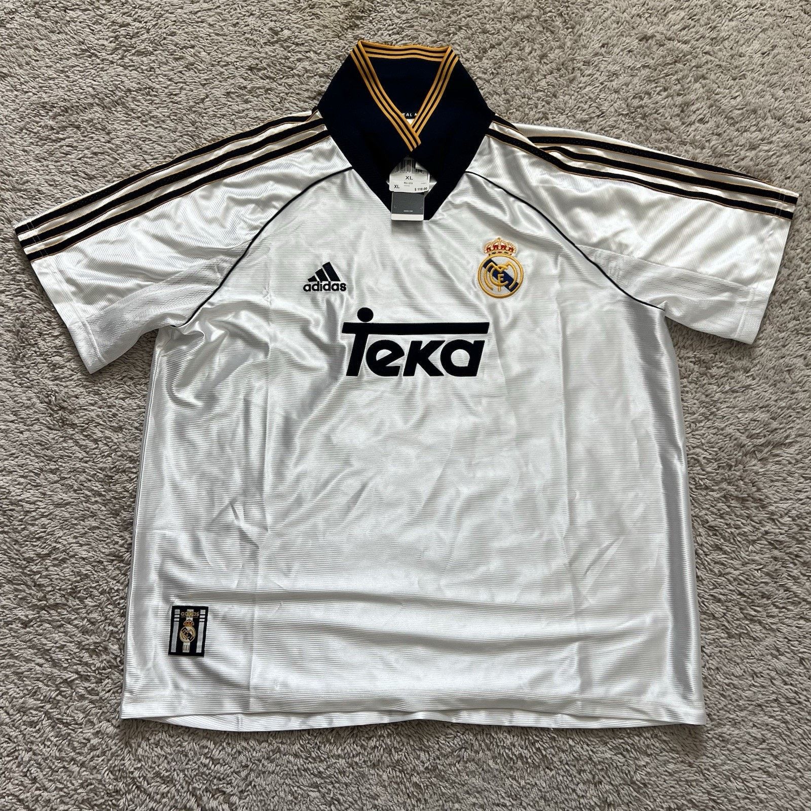 Adidas Adidas Authentic Real Madrid 1999/00 Home Jersey XL NWT Size US XL / EU 56 / 4 - 6 Thumbnail
