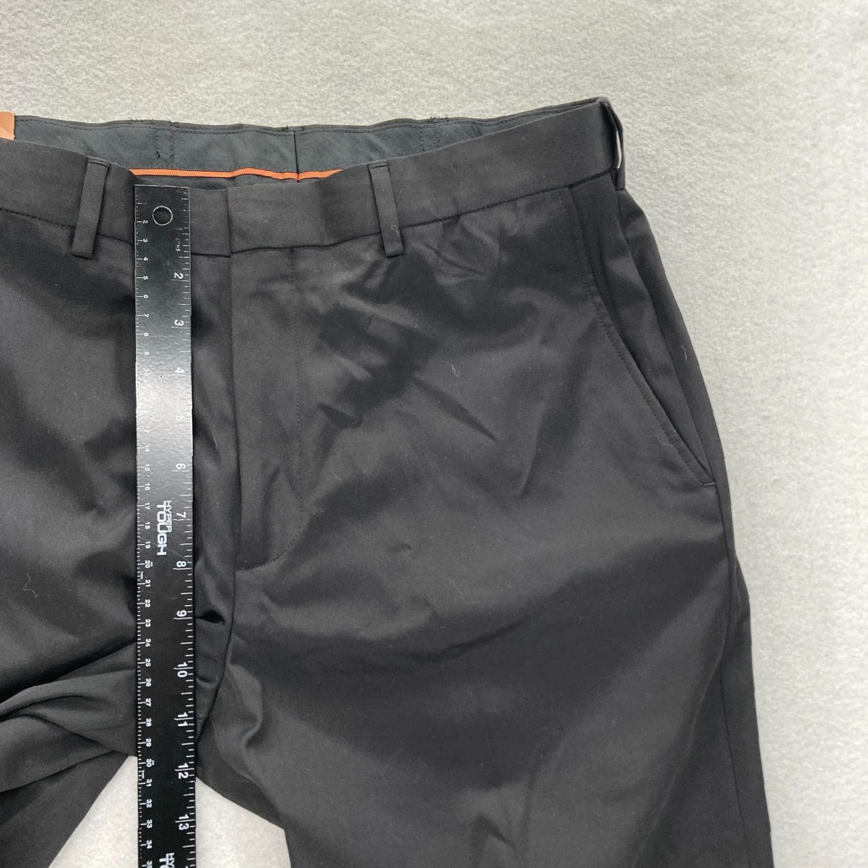 Haggar Haggar Mens Dress Pants 32x30 Black Flat Front NWT Mynx Gabardine Smart Fiber Satin/Polyester Relaxed Classic Rise 30In Inseam Mens Size US 32 / EU 48 - 6 Thumbnail