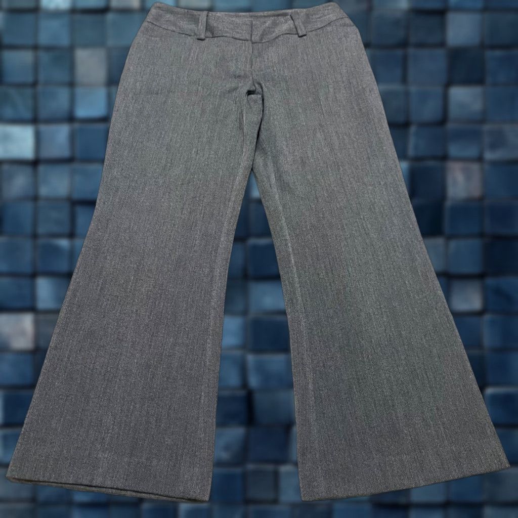 Apt. 9 Apt. 9 Womens Pants Dress Gray Wide-Leg High Rise 10P Petites Pockets Stretch Size 32" / US 10 / IT 46 - 1 Thumbnail