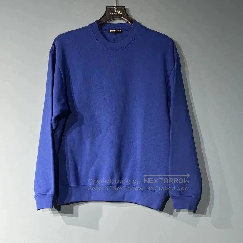 Balenciaga Balenciaga Blue Logo Print Sweatshirt. Size US XS / EU 42 / 0 - 2 Thumbnail