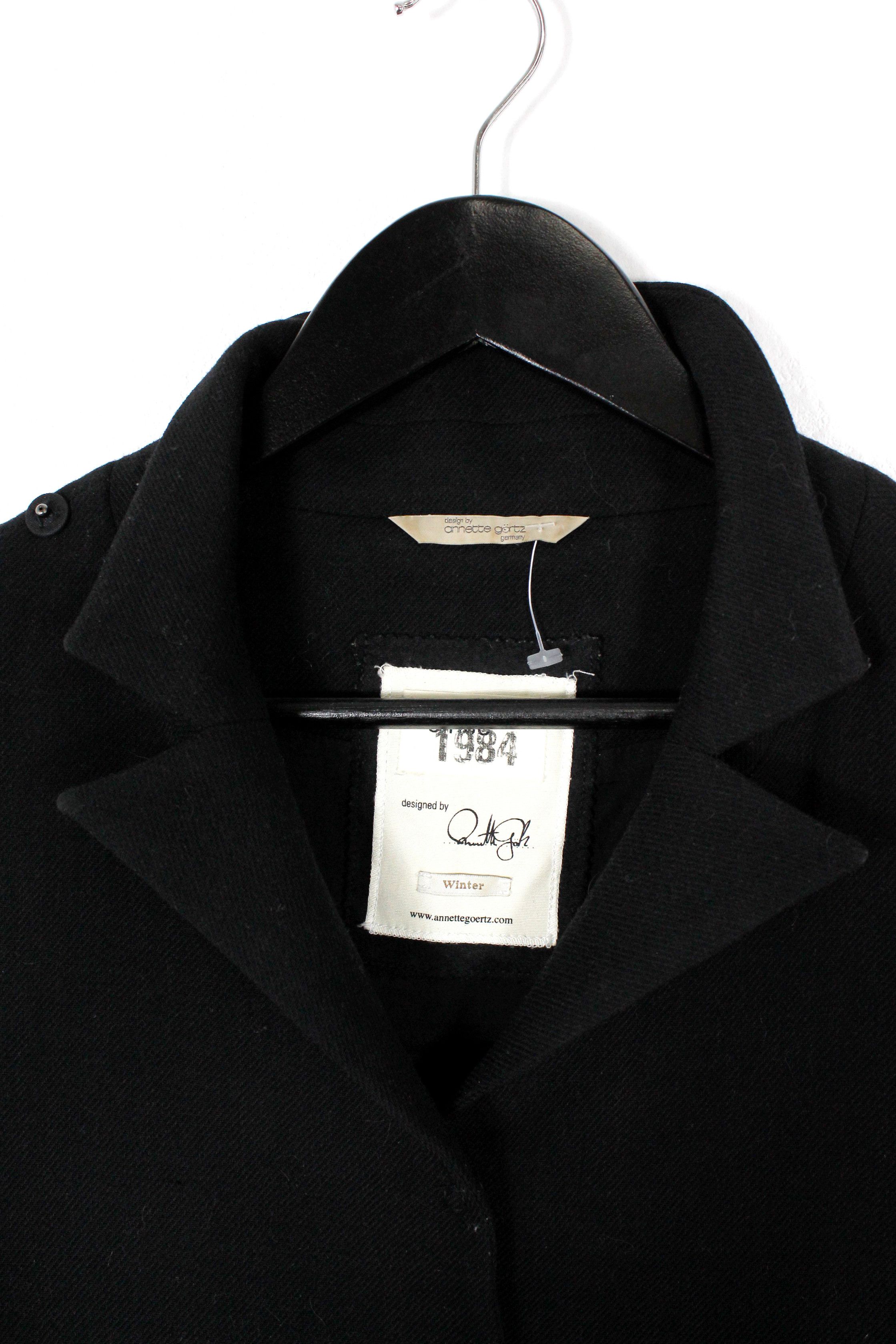 Annette Gortz × Vintage Annette Gortz Jacket Long Blazer Avant Garde Black Size S / US 4 / IT 40 - 4 Thumbnail