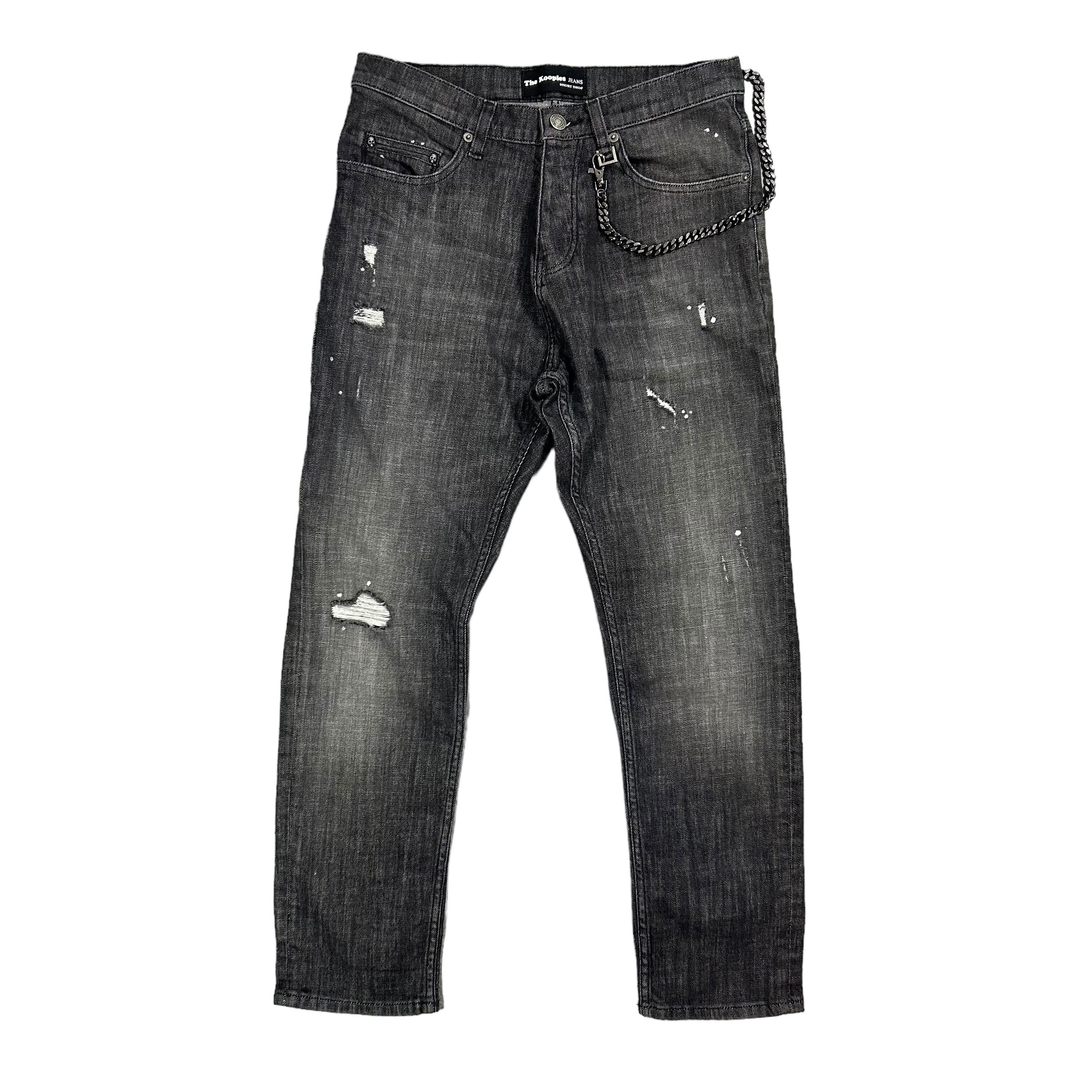The Kooples The Kooples Jeans Short Drop Gray Cropped Denim Chain Sz 27 Size US 27 - 1 Thumbnail