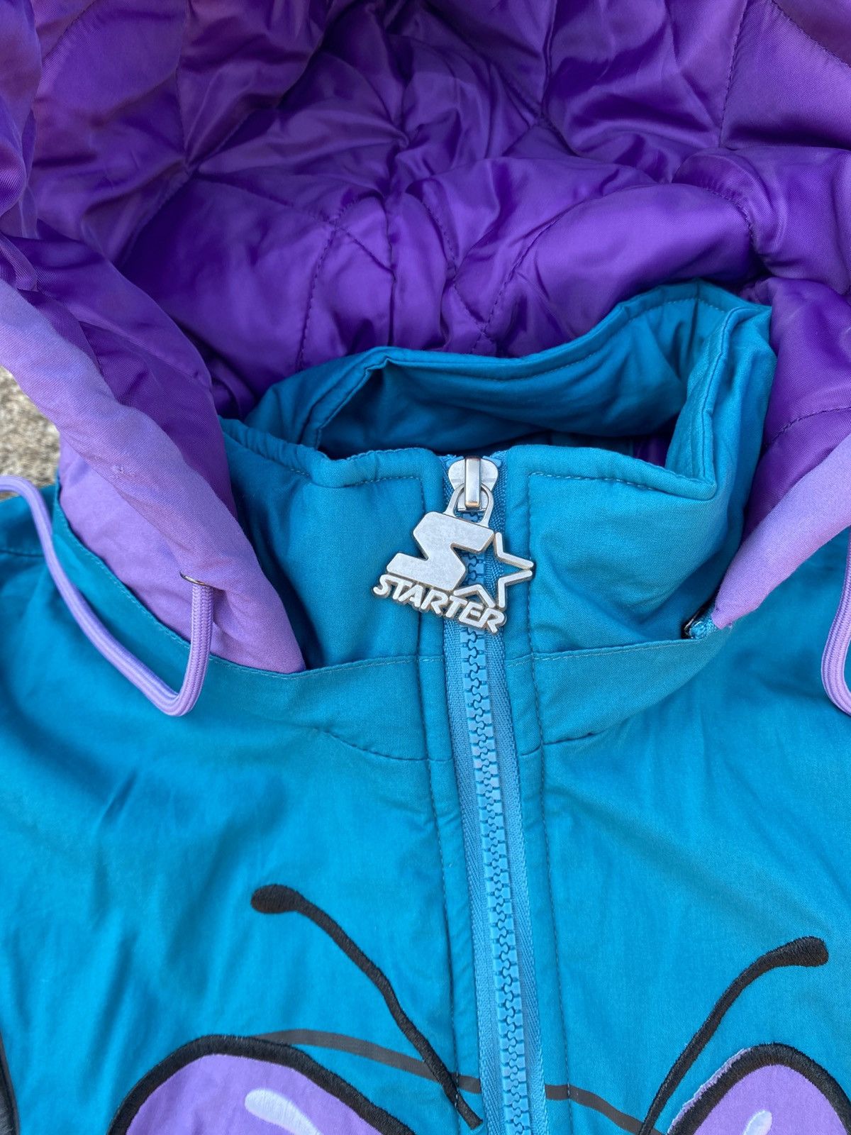 Starter NBA Charlotte Hornets Big LoGo Zip out hoodie Size US L / EU 52-54 / 3 - 8 Thumbnail