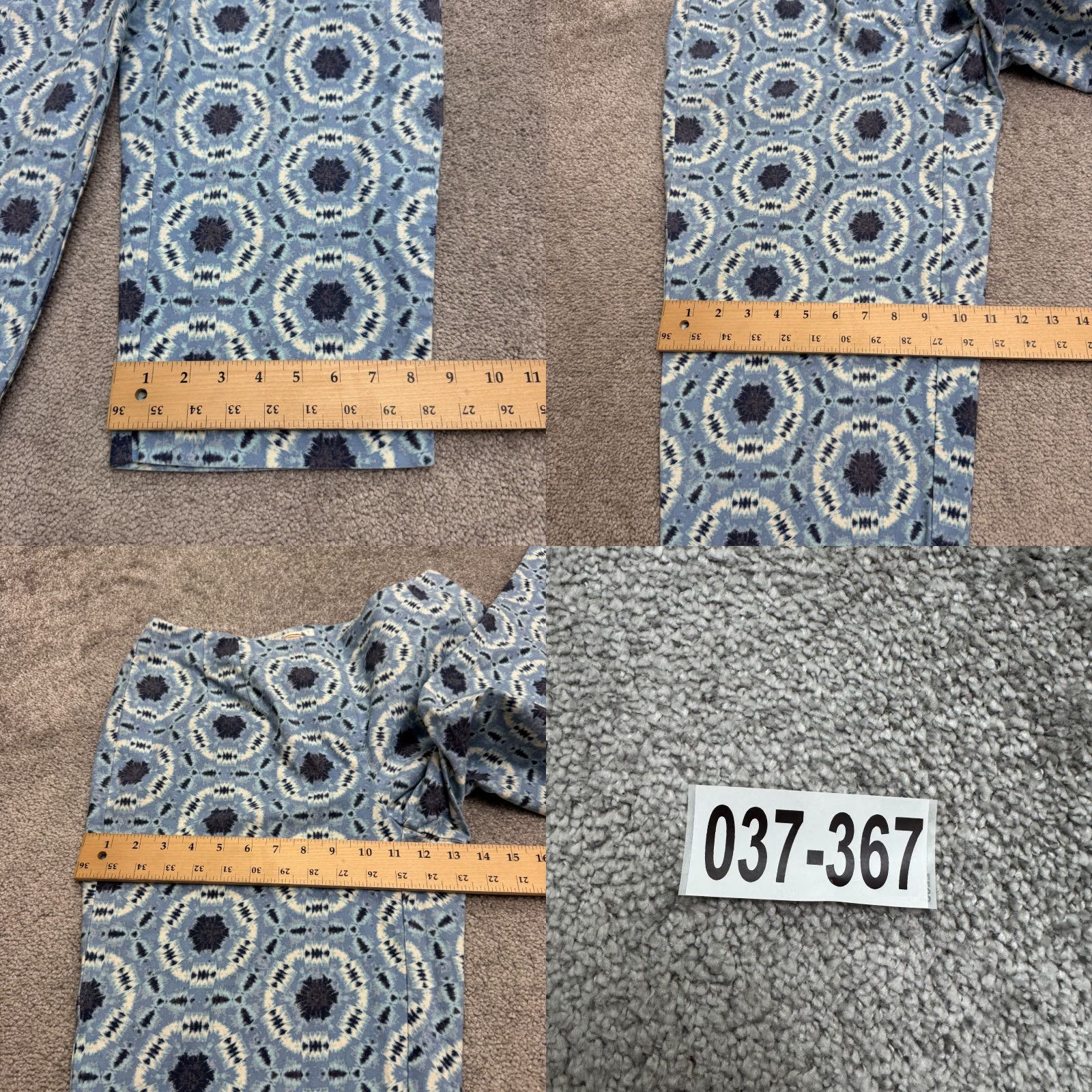 Talbots VINTAGE Talbots Y2K Tie Dye Capri Pants Womens 12WP High Rise Blue 90s Classic Size 30" / US 8 / IT 44 - 8 Thumbnail
