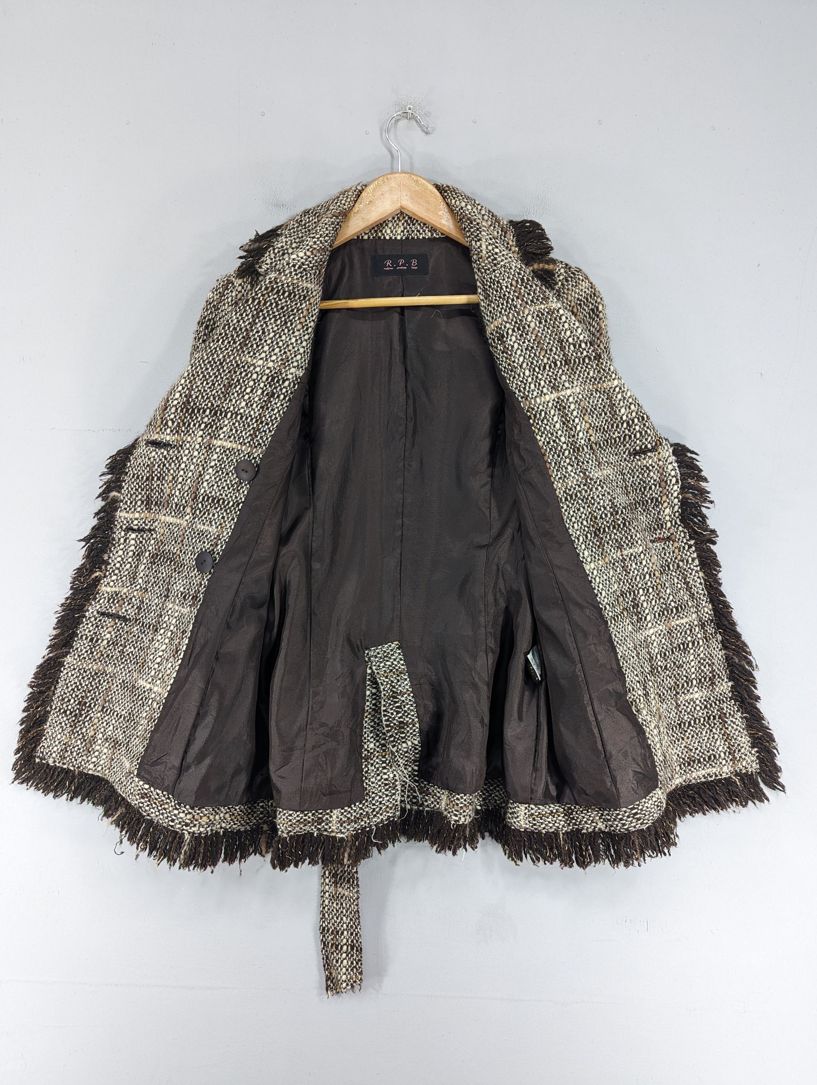 Japanese Brand 🔥RARE🔥R.P.B Japanese Brand Mohair Double Breasted Jacket Size XS / US 0-2 / IT 36-38 - 8 Thumbnail
