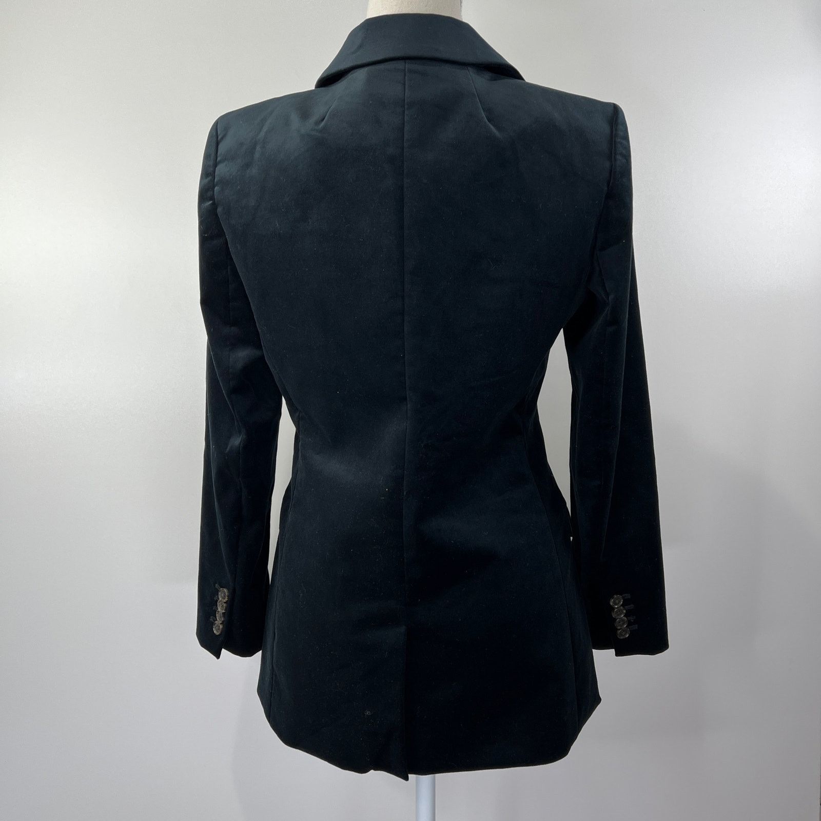 J.Crew J. Crew Willa Blazer Black Velvet BD005 Wednesday Addams Size XS / US 0-2 / IT 36-38 - 9 Thumbnail