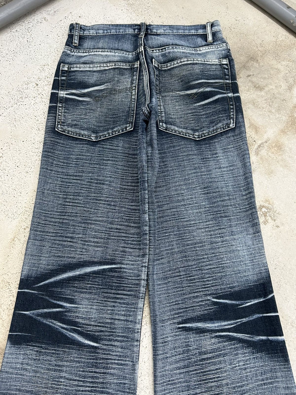Hysteric Glamour Flare Jeans Painted Washed Heavy Whisker Size 27" / US 4 / IT 40 - 13 Thumbnail